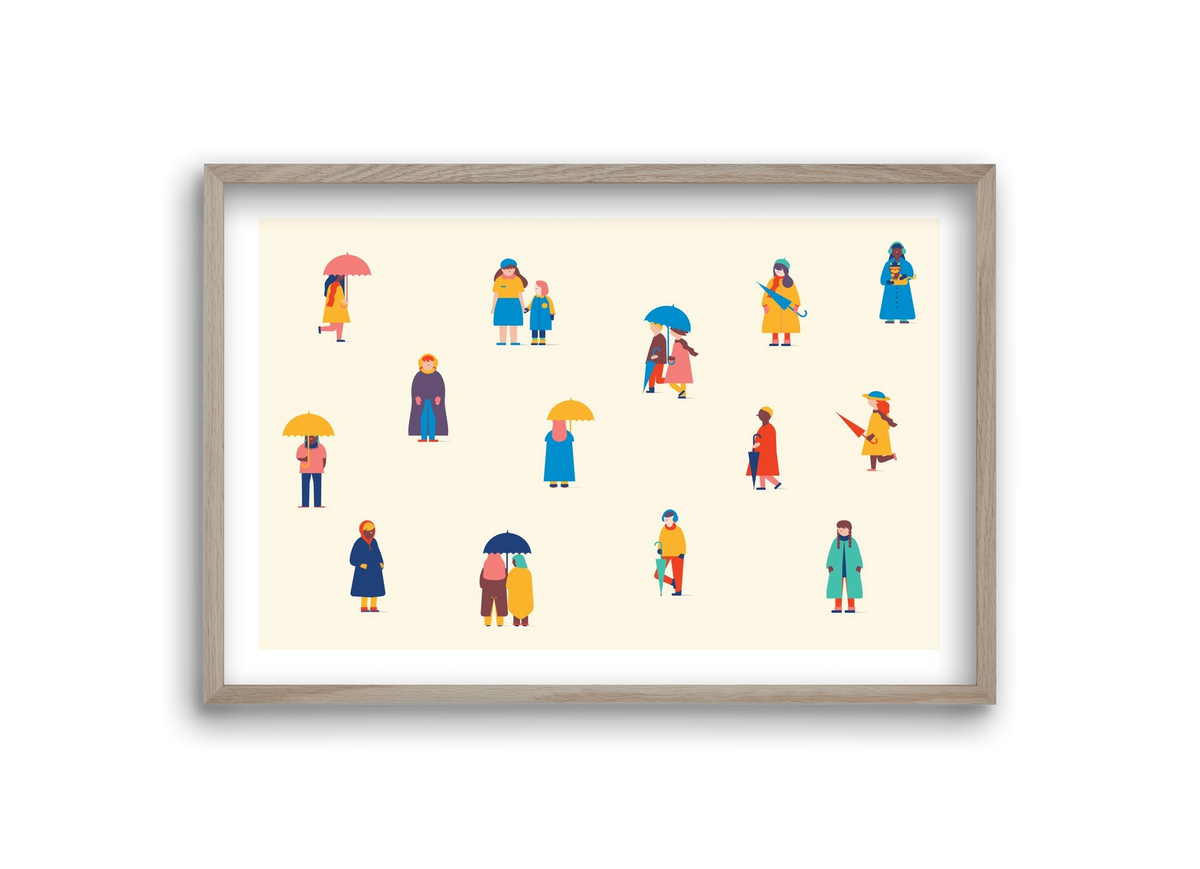 Winter, 30x20 cm (30x20 cm), Tölgy keret