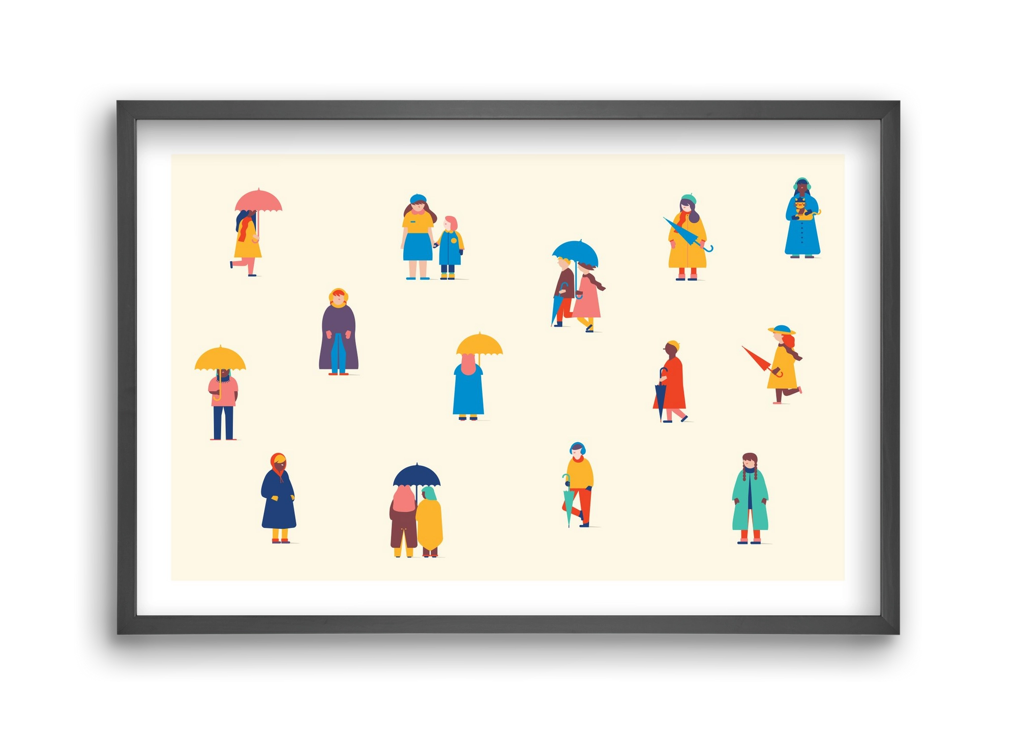 Winter, 45x30 cm (45x30 cm), Fekete keret