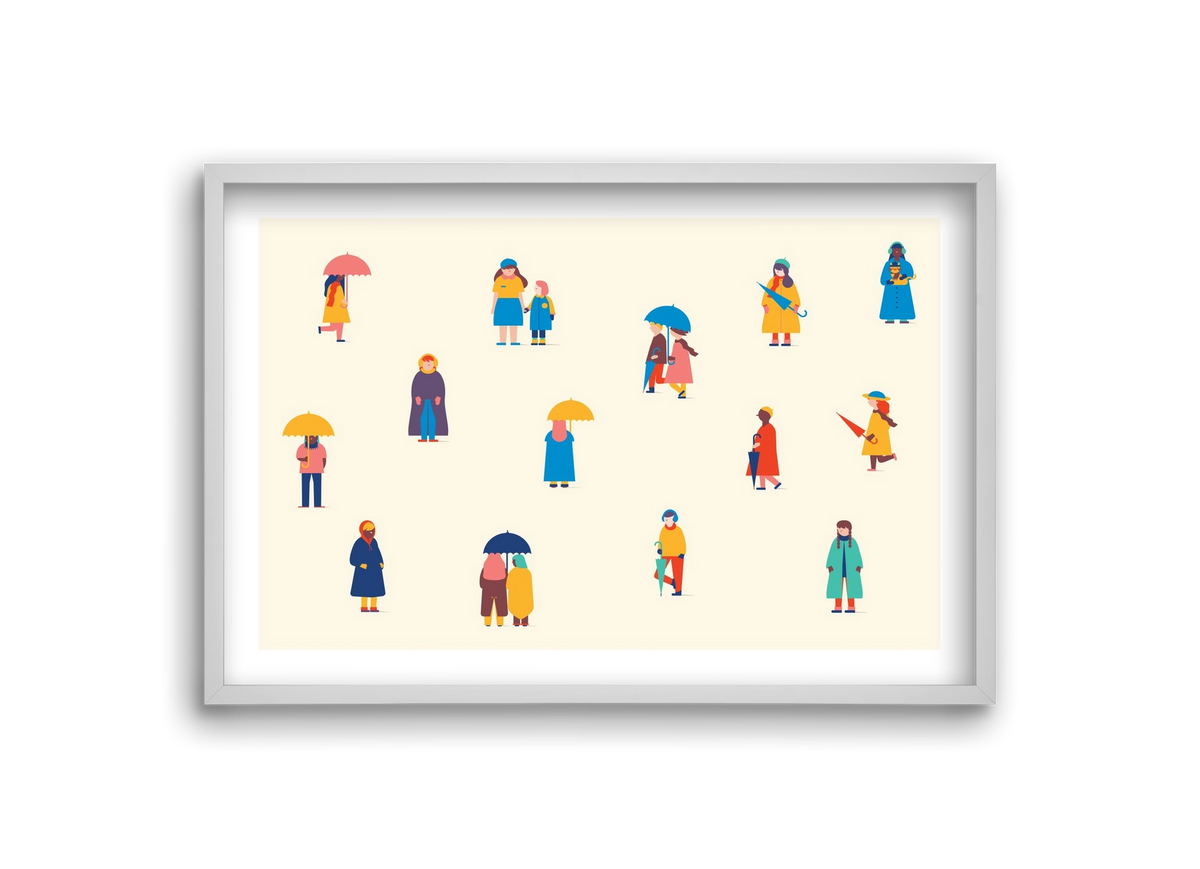 Winter, 30x20 cm (30x20 cm), Fehér keret