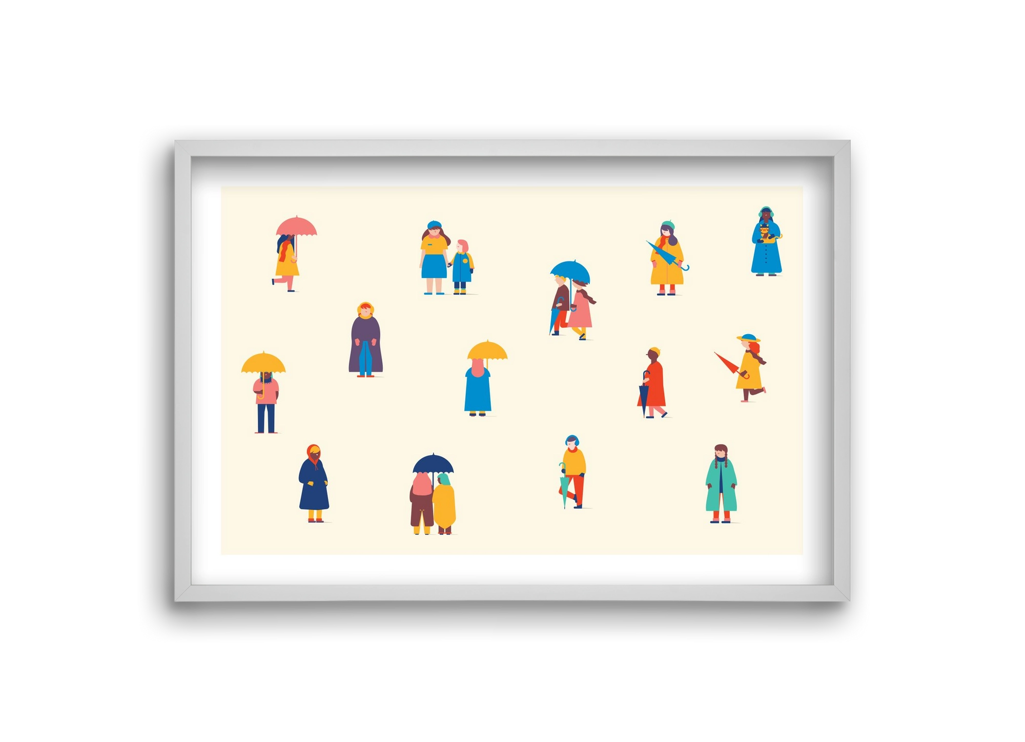 Winter, 30x20 cm (30x20 cm), Fehér keret