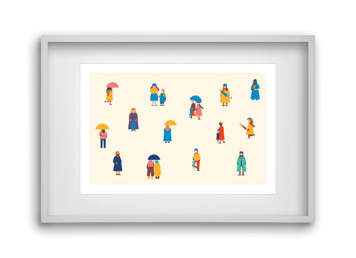 Winter, 45x30 cm (30x20 cm), Fehér keret, paszpartuval