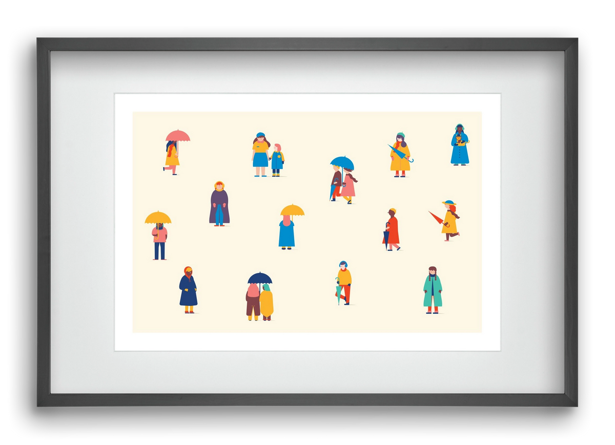 Winter, 60x40 cm (45x30 cm), Fekete keret, paszpartuval