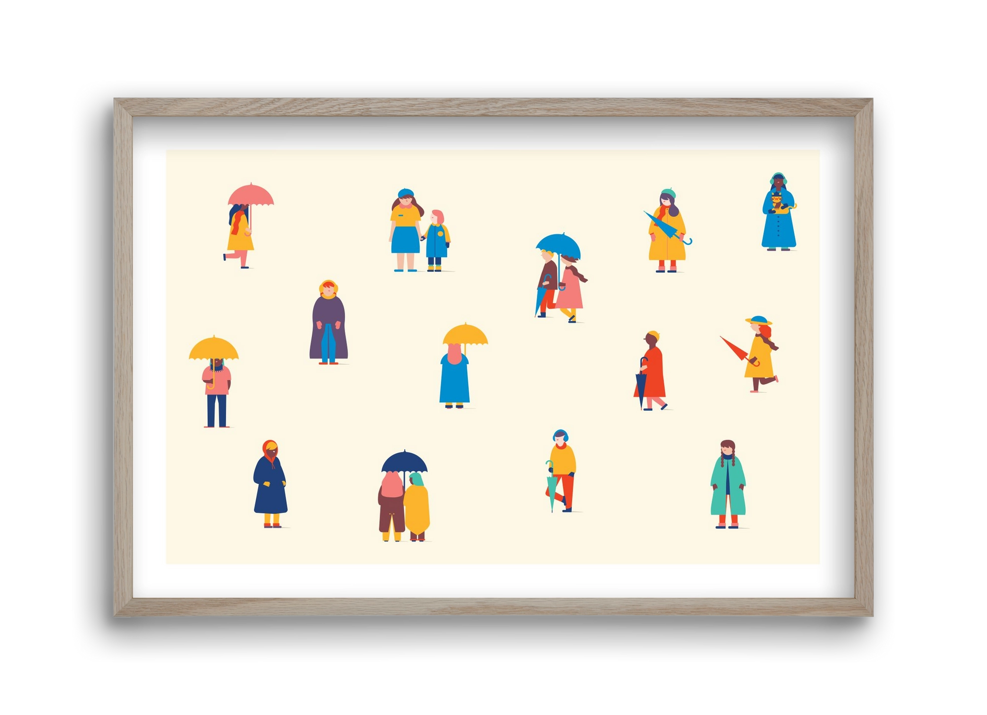 Winter, 45x30 cm (45x30 cm), Tölgy keret