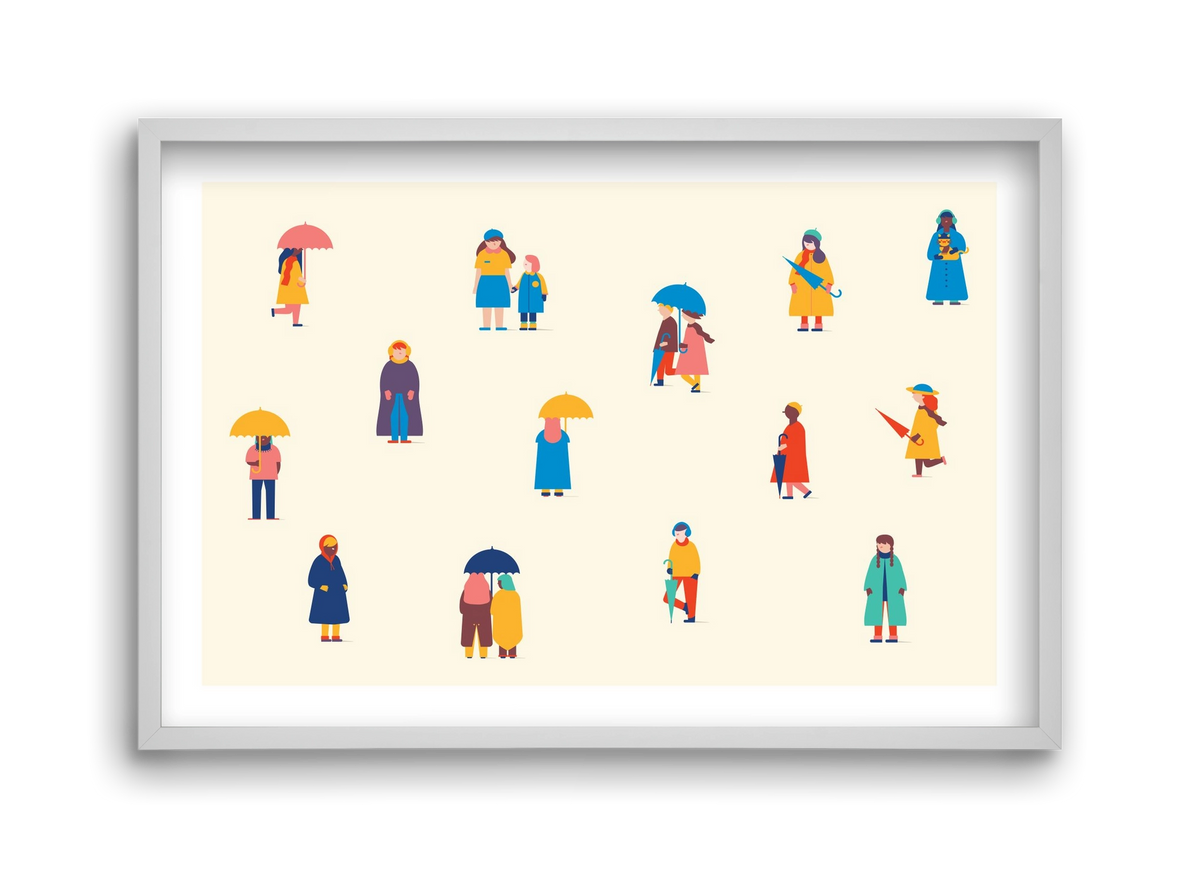 Winter, 45x30 cm (45x30 cm), Fehér keret