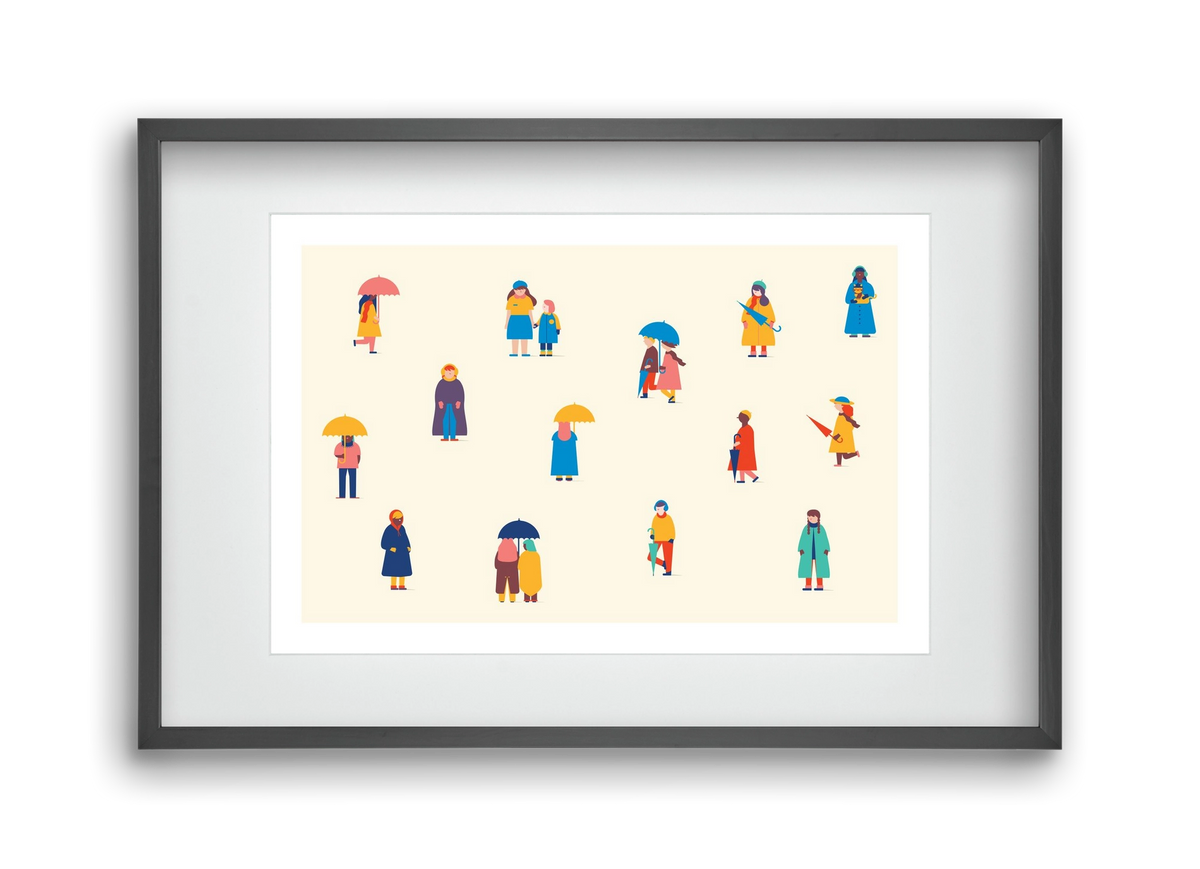 Winter, 45x30 cm (30x20 cm), Fekete keret, paszpartuval