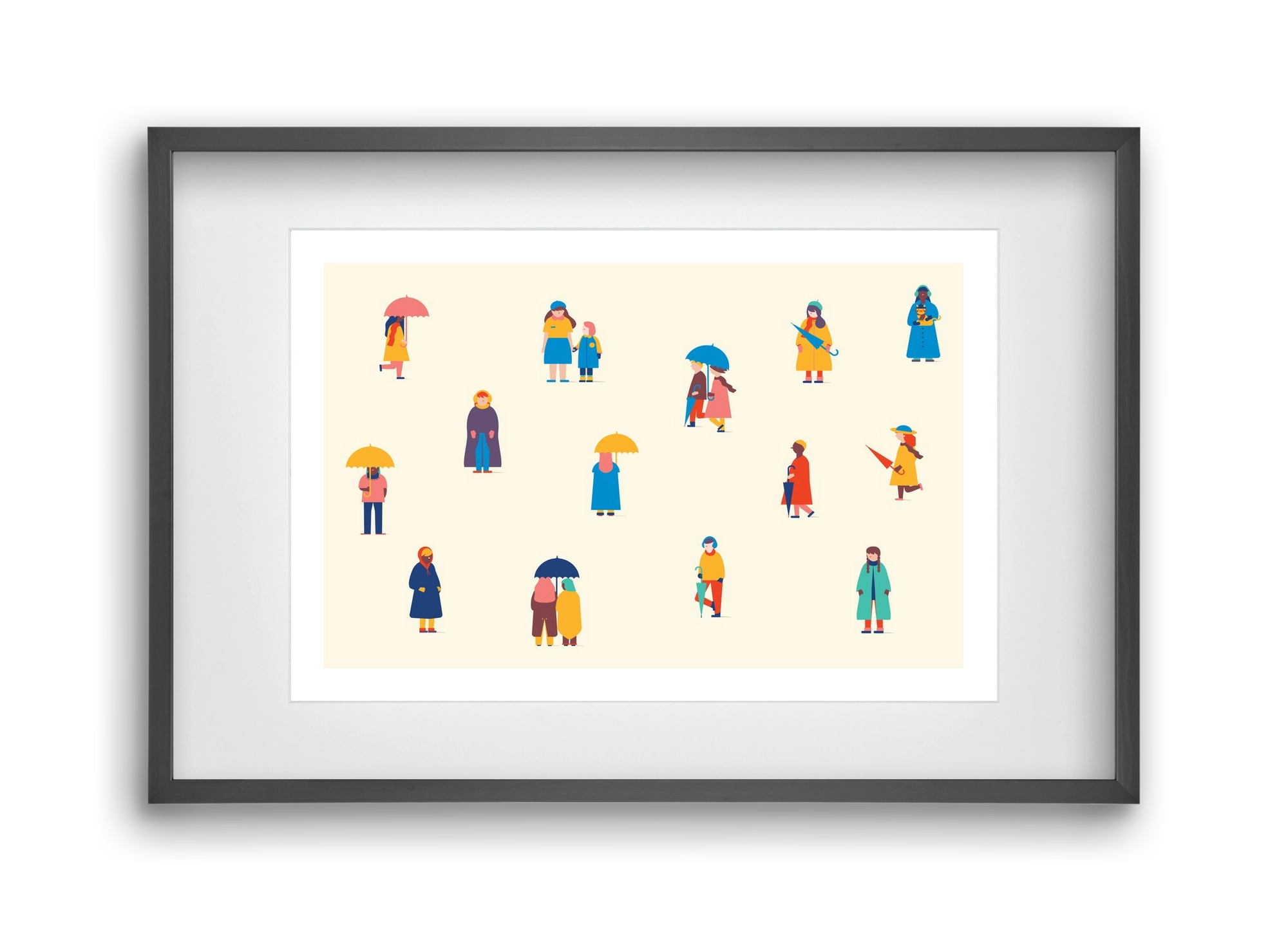 Winter, 45x30 cm (30x20 cm), Fekete keret, paszpartuval