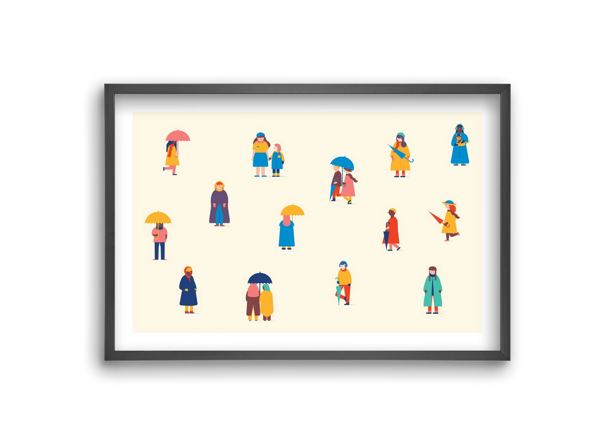 Winter, 30x20 cm (30x20 cm), Fekete keret