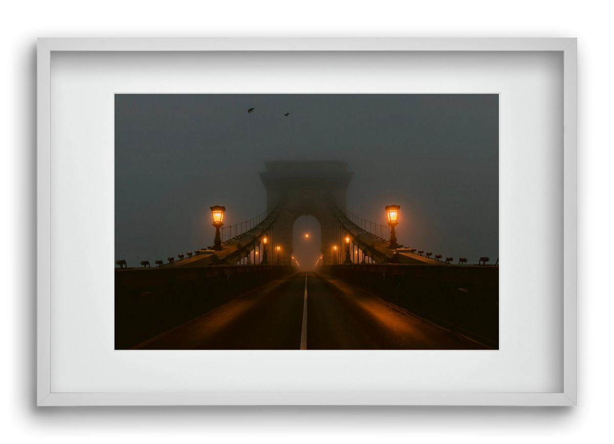 Foggy morning, 60x40 cm (45x30 cm), Fehér keret, paszpartuval