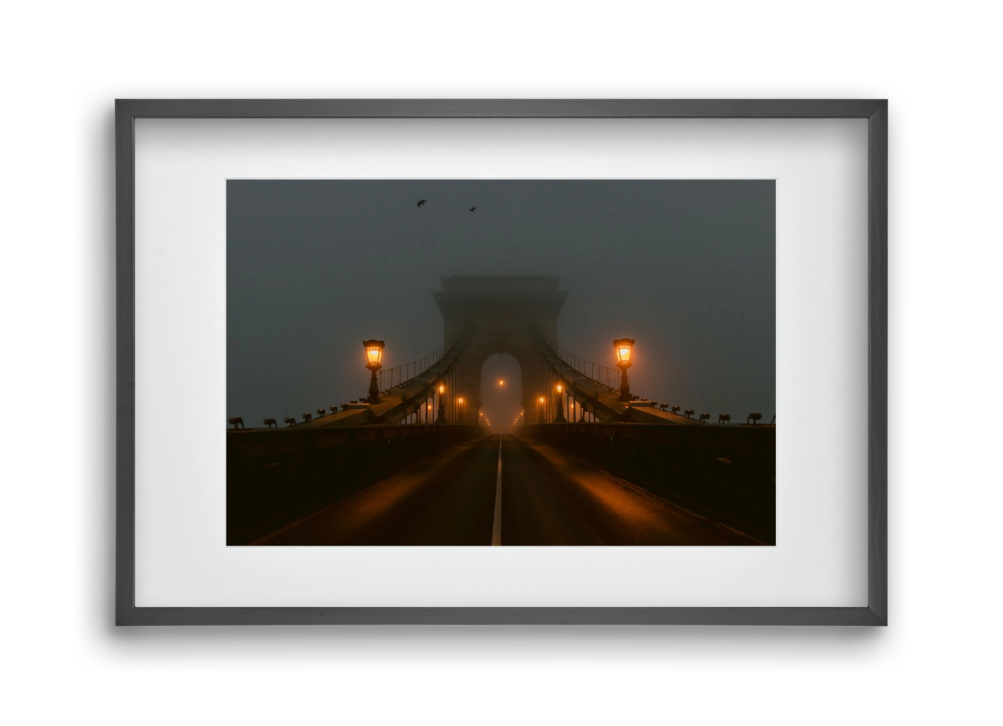 Foggy morning, 45x30 cm (30x20 cm), Fekete keret, paszpartuval