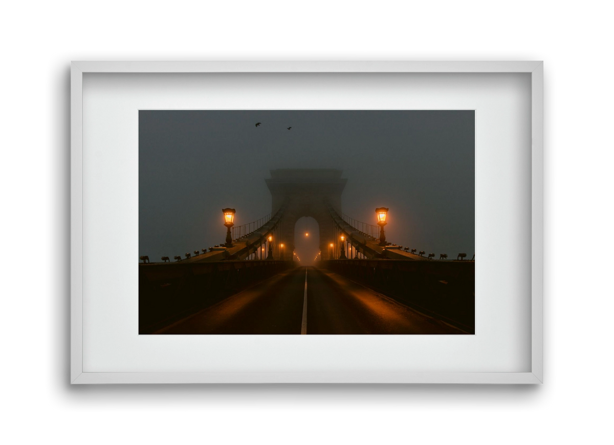 Foggy morning, 45x30 cm (30x20 cm), Fehér keret, paszpartuval