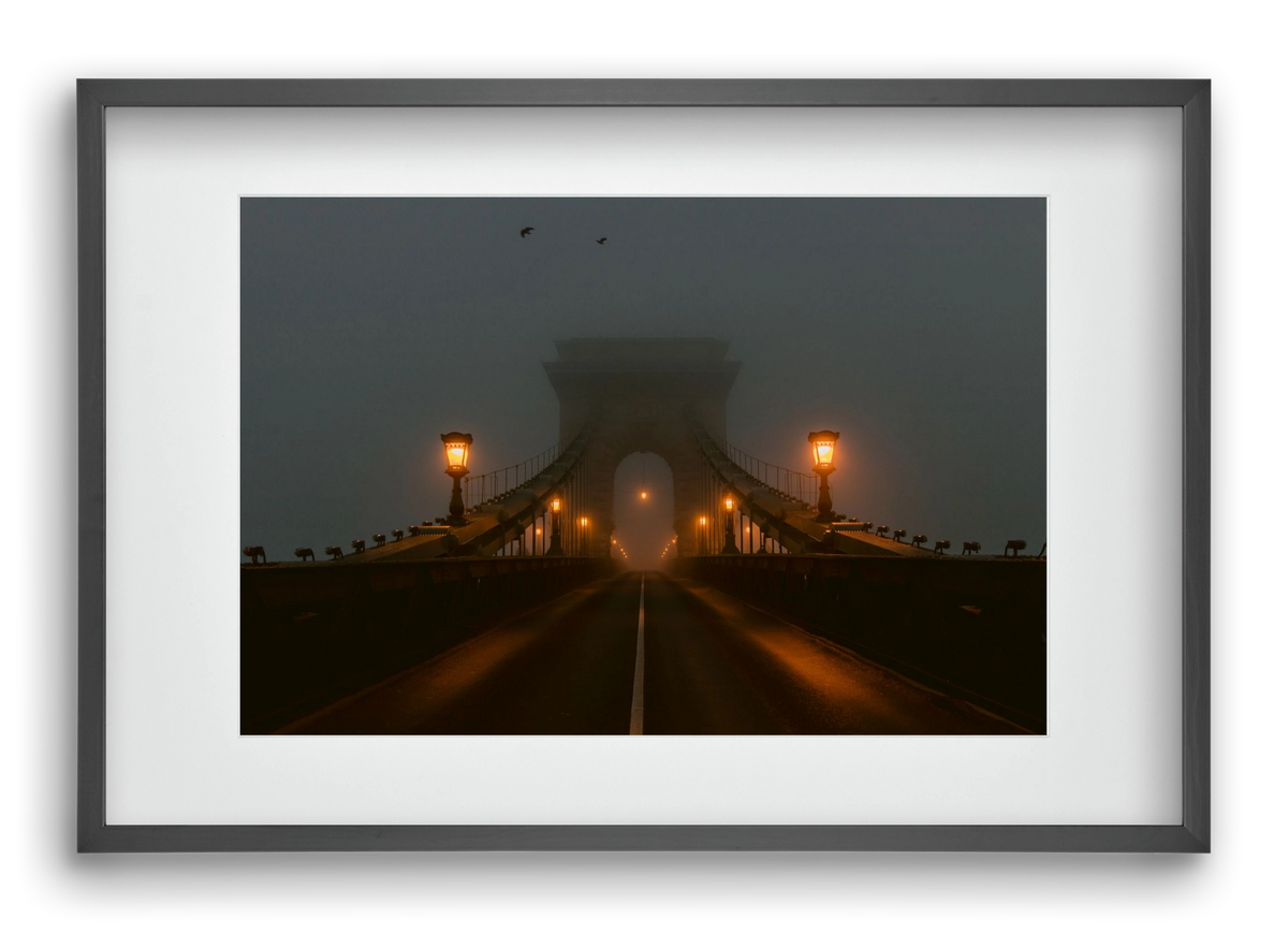 Foggy morning, 60x40 cm (45x30 cm), Fekete keret, paszpartuval