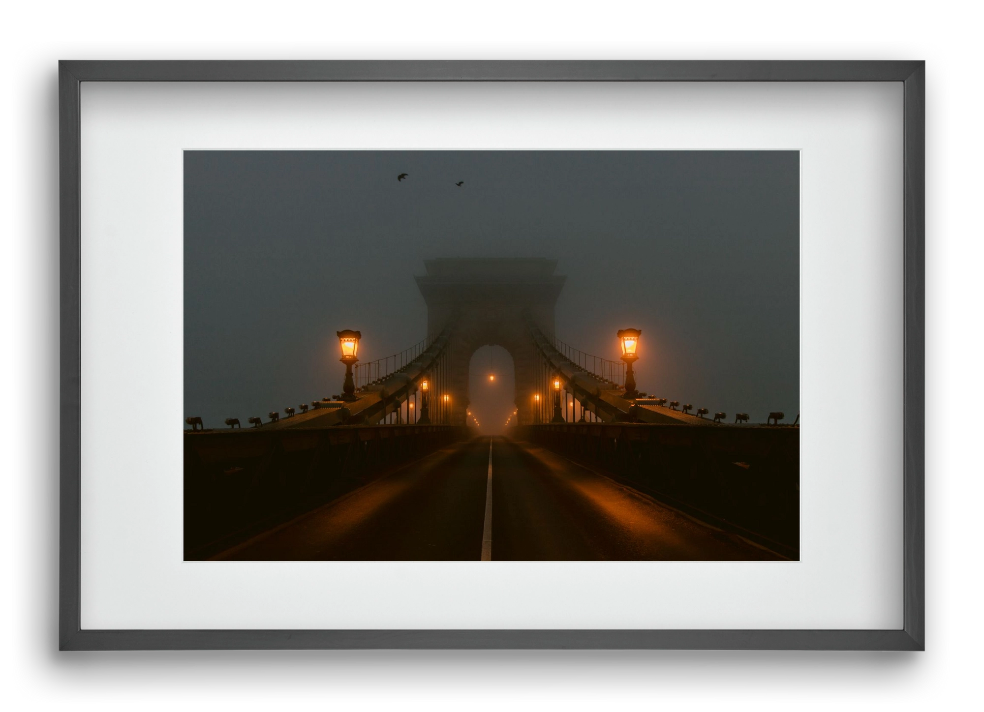 Foggy morning, 60x40 cm (45x30 cm), Fekete keret, paszpartuval