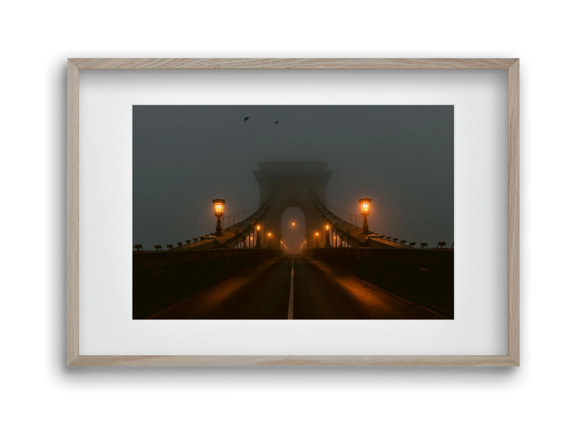 Foggy morning, 45x30 cm (30x20 cm), Tölgy keret, paszpartuval