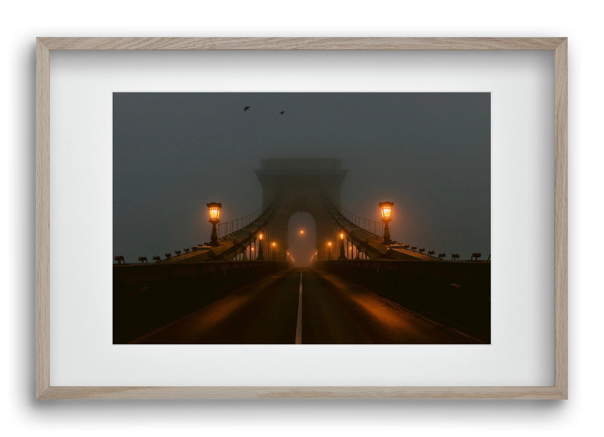 Foggy morning, 60x40 cm (45x30 cm), Tölgy keret, paszpartuval