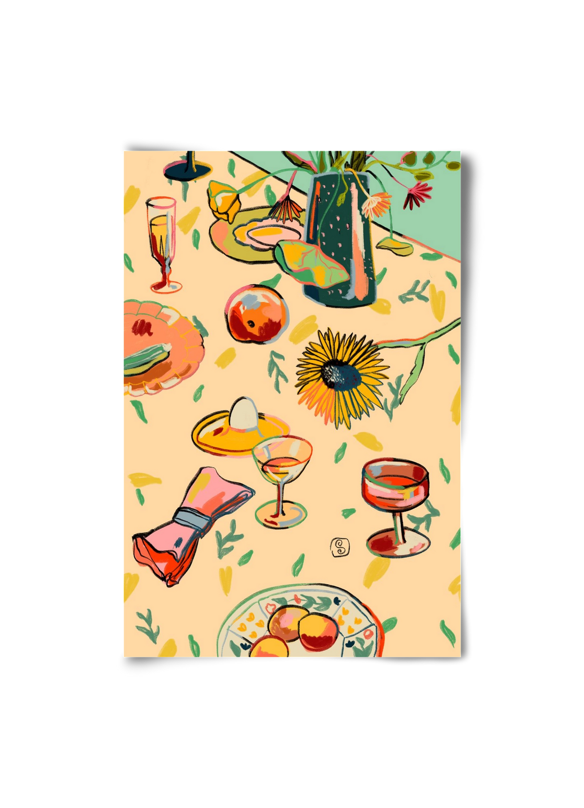 COCKTAILS IN THE GARDEN, 20x30 cm, Keret nélkül