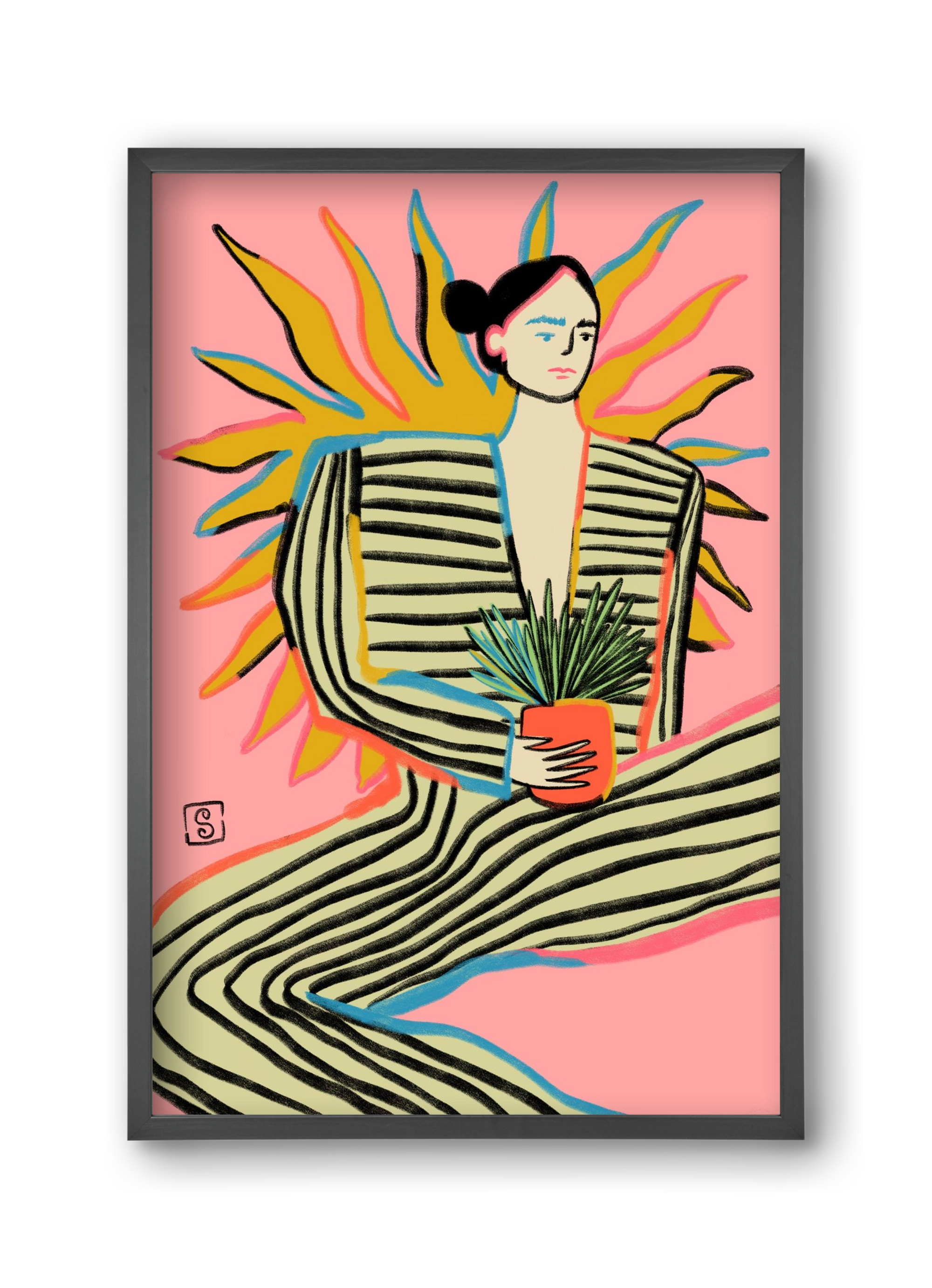 SUN POWER, 30x45 cm (30x45 cm), Fekete keret