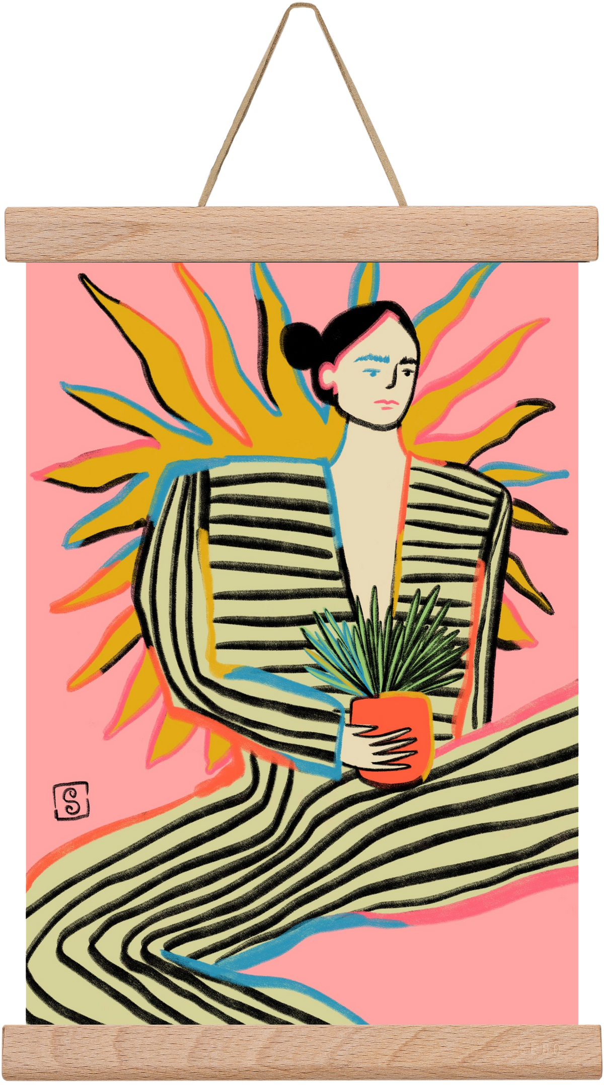 SUN POWER, 20x30 cm (20x30 cm), Tölgy akasztó