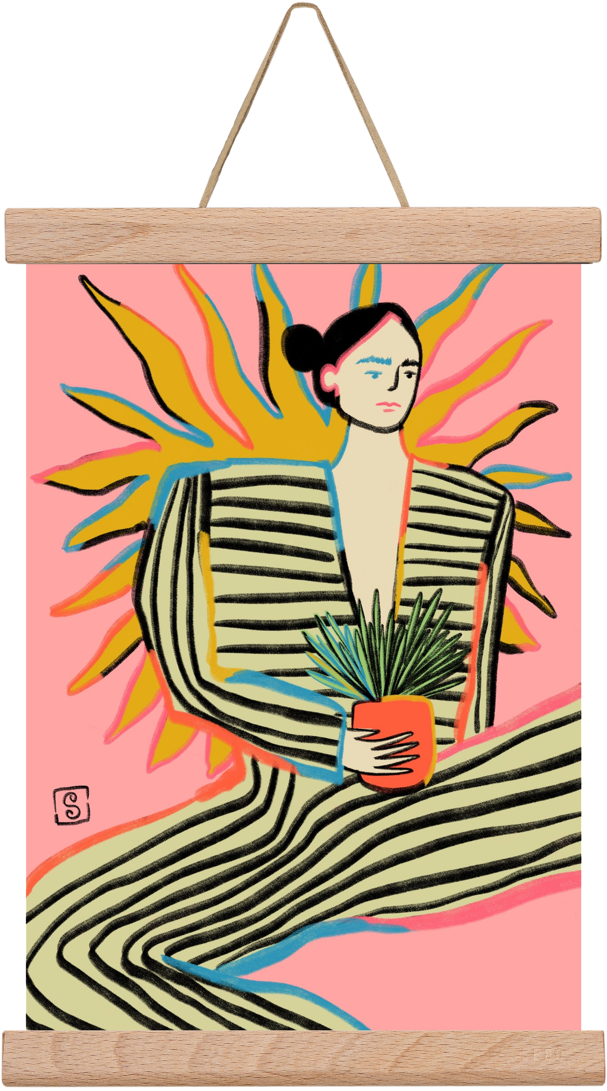 SUN POWER, 20x30 cm (20x30 cm), Tölgy akasztó