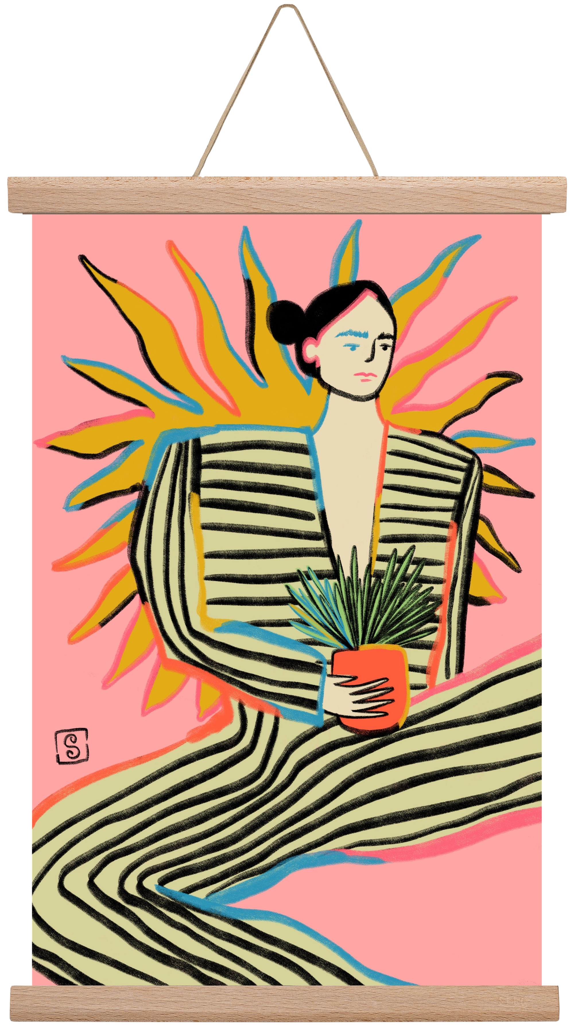 SUN POWER, 30x45 cm (30x45 cm), Tölgy akasztó