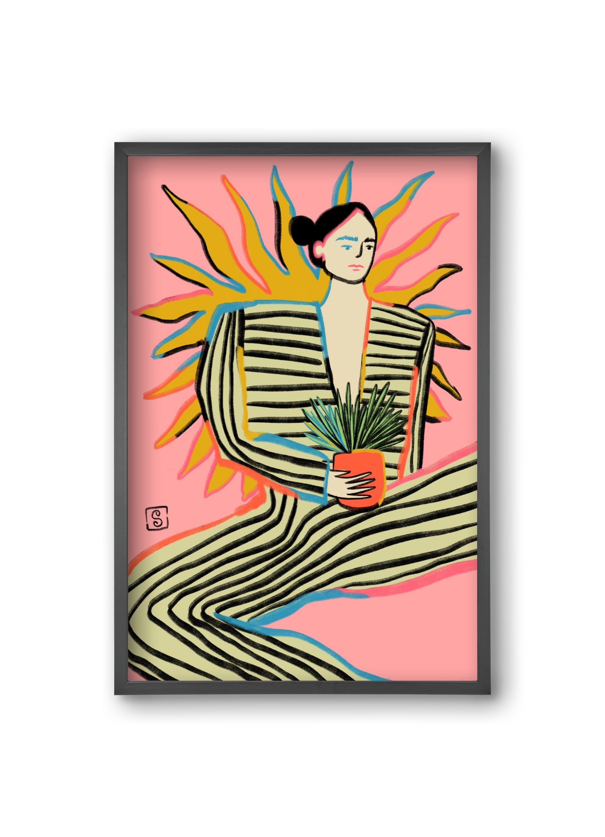 SUN POWER, 20x30 cm (20x30 cm), Fekete keret