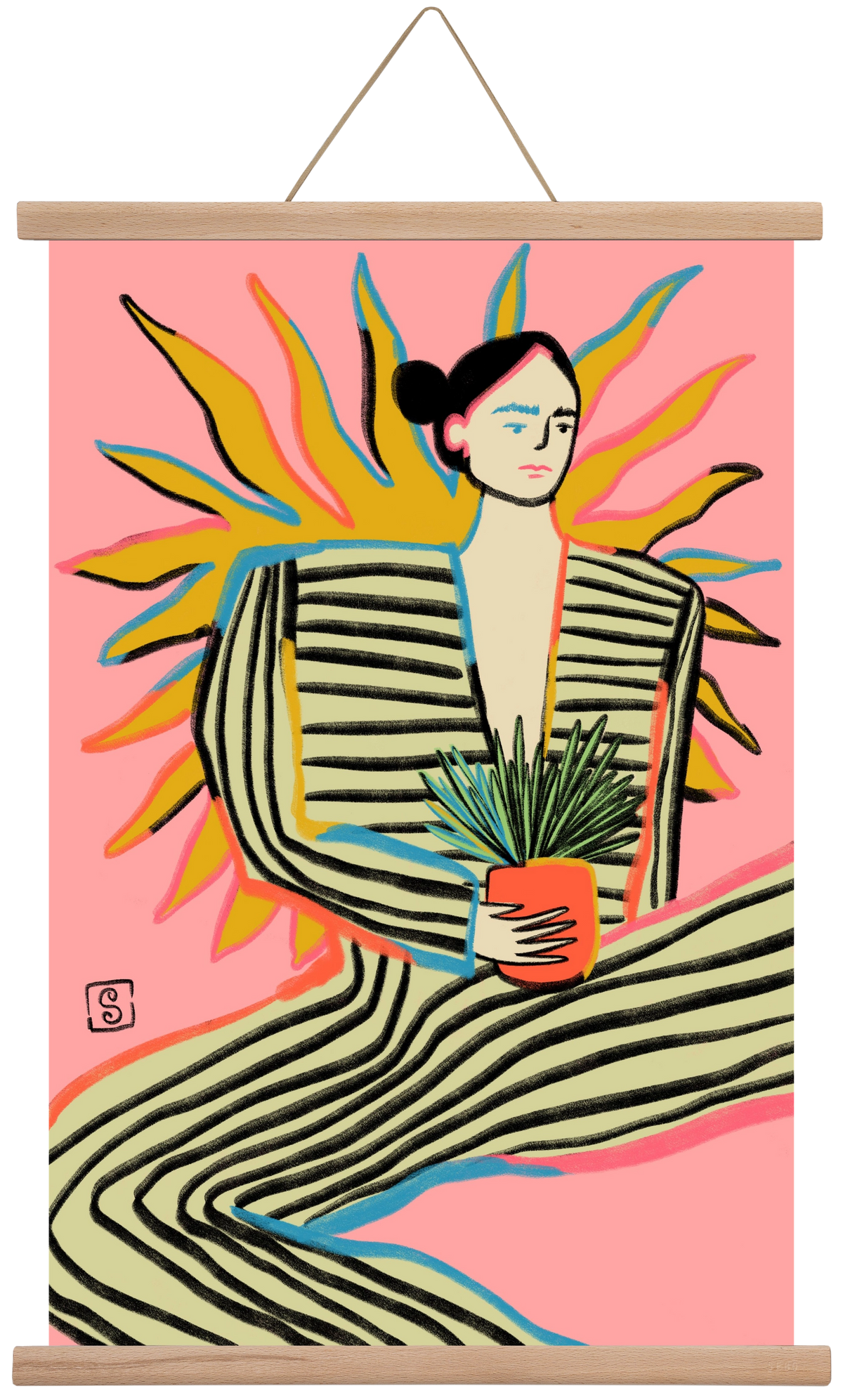 SUN POWER, 40x60 cm (40x60 cm), Tölgy akasztó