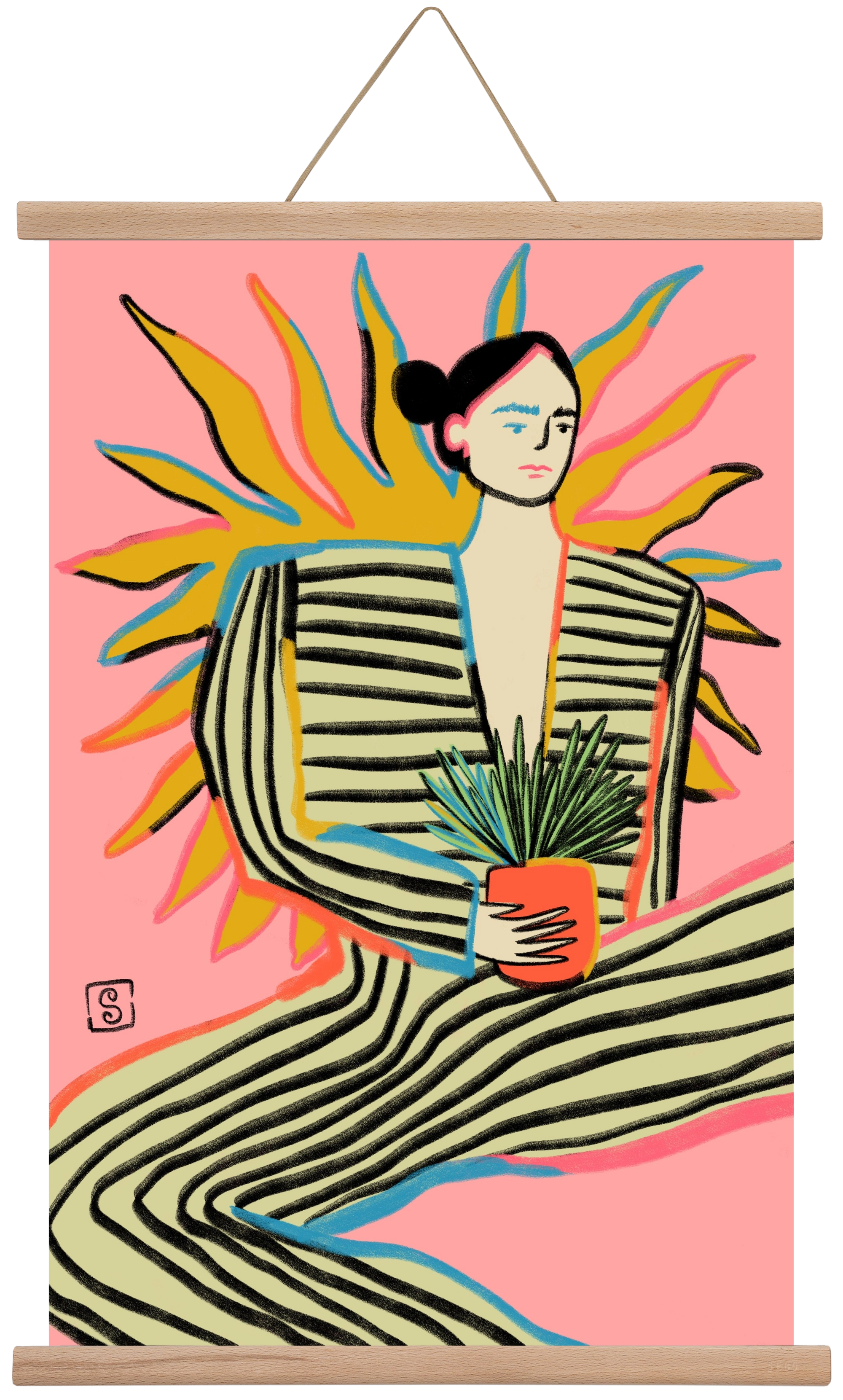 SUN POWER, 40x60 cm (40x60 cm), Tölgy akasztó