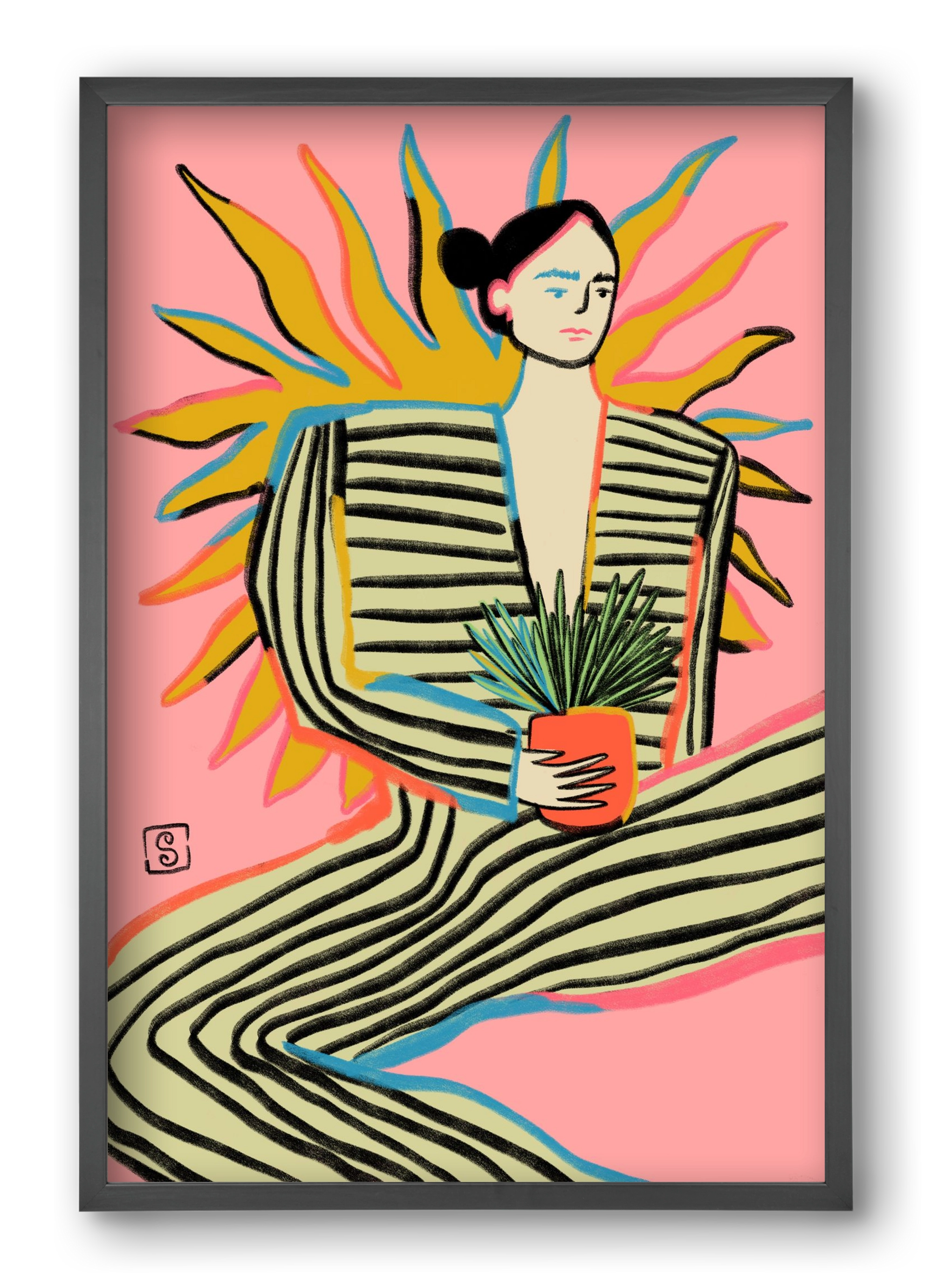 SUN POWER, 40x60 cm (40x60 cm), Fekete keret