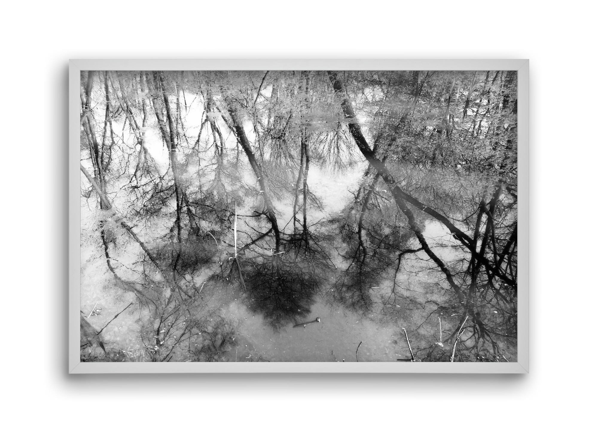 gloominess, 45x30 cm (45x30 cm), Fehér keret