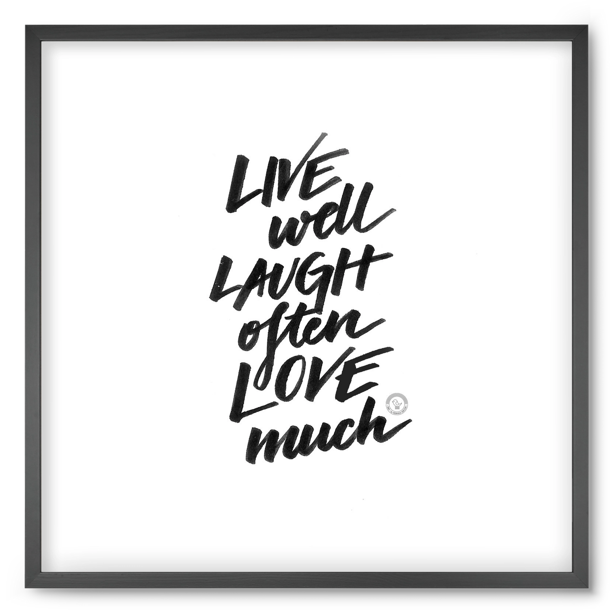 Love Much, 50x50 cm (50x50 cm), Fekete keret