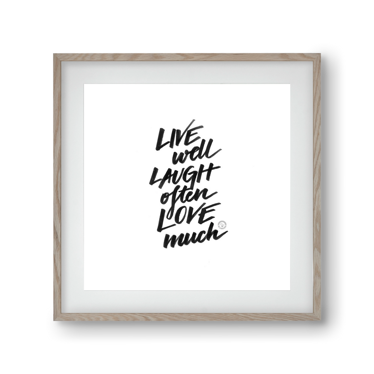 Love Much, 30x30 cm (20x20 cm), Tölgy keret, paszpartuval