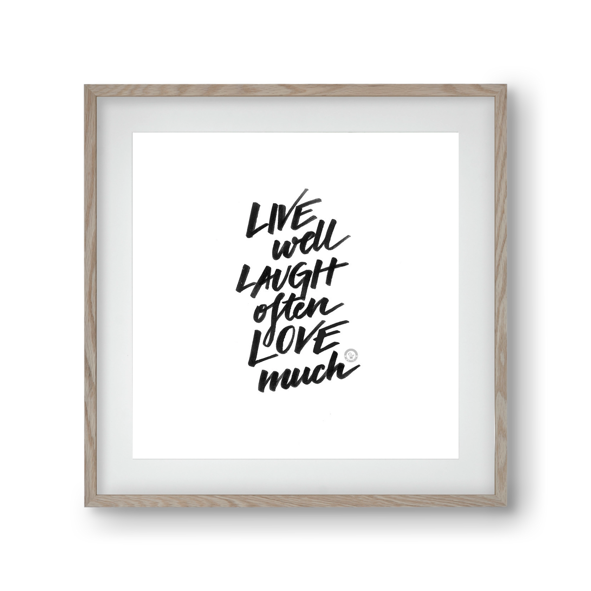 Love Much, 30x30 cm (20x20 cm), Tölgy keret, paszpartuval