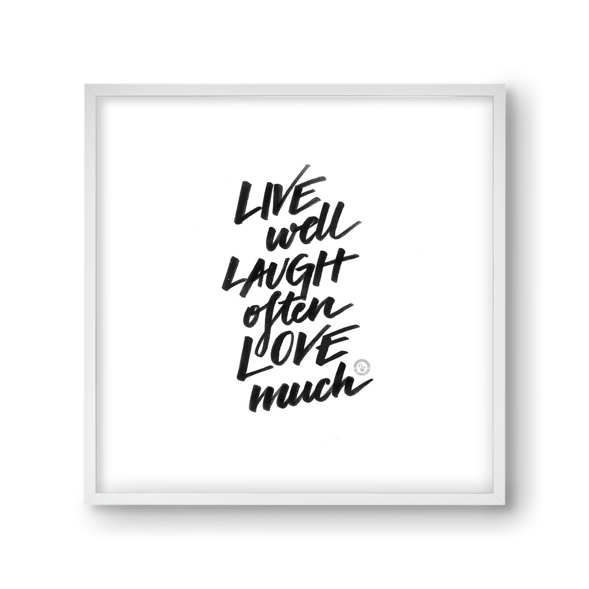 Love Much, 30x30 cm (30x30 cm), Fehér keret