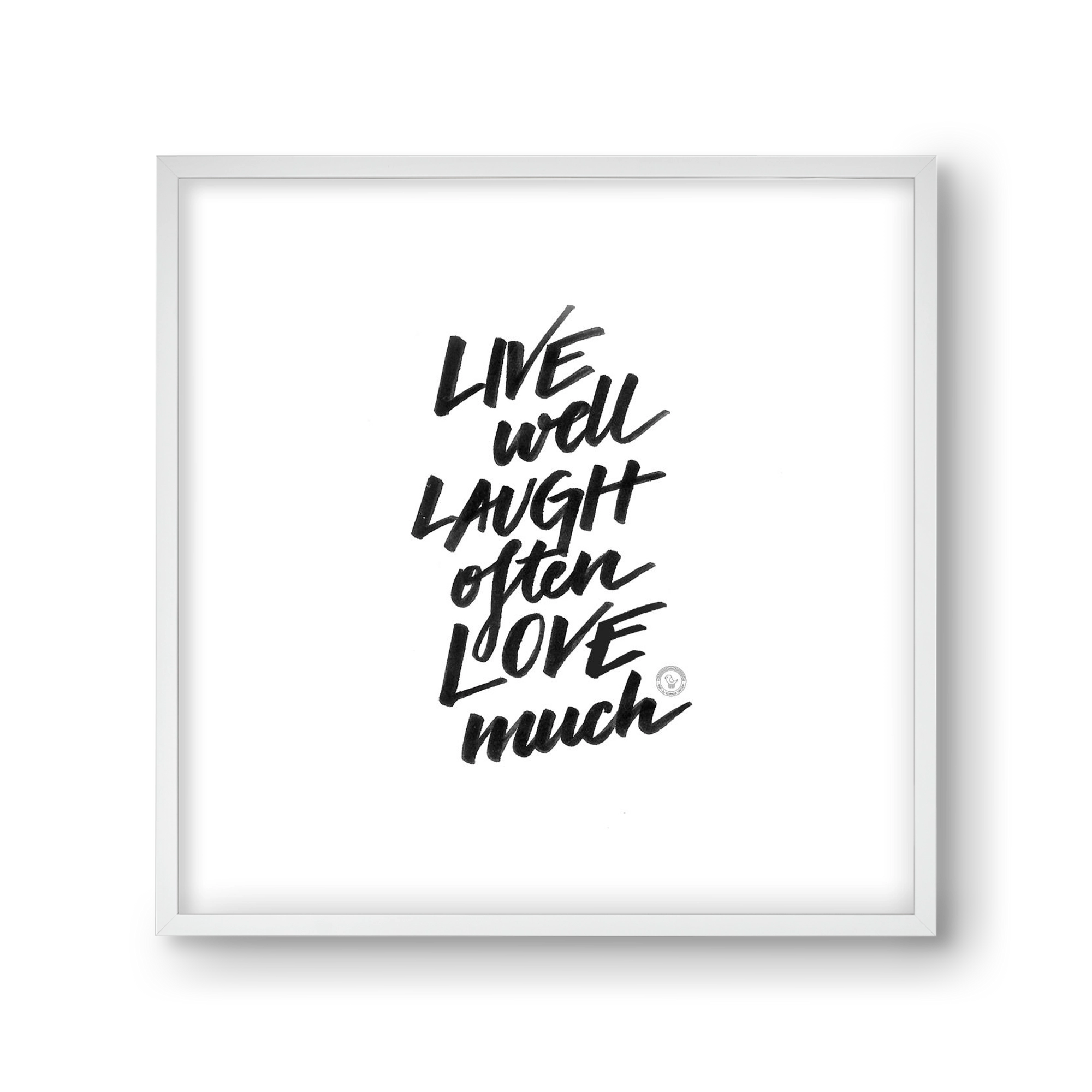 Love Much, 30x30 cm (30x30 cm), Fehér keret