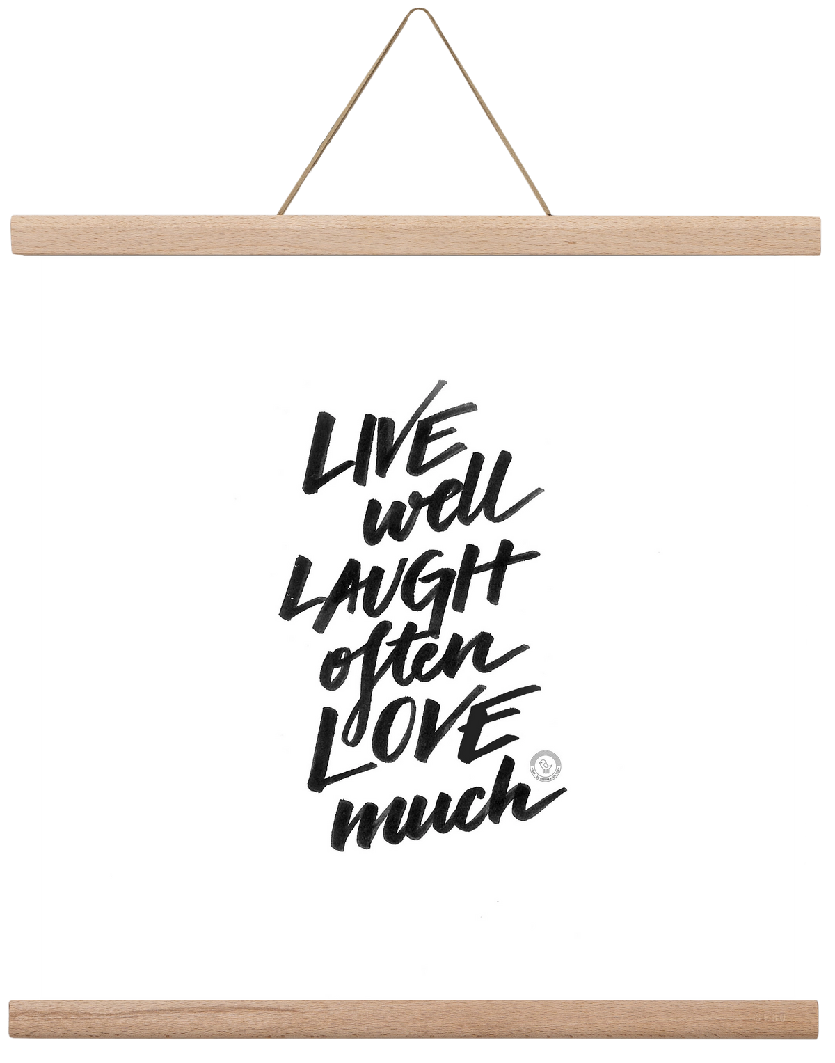 Love Much, 40x40 cm (40x40 cm), Tölgy akasztó