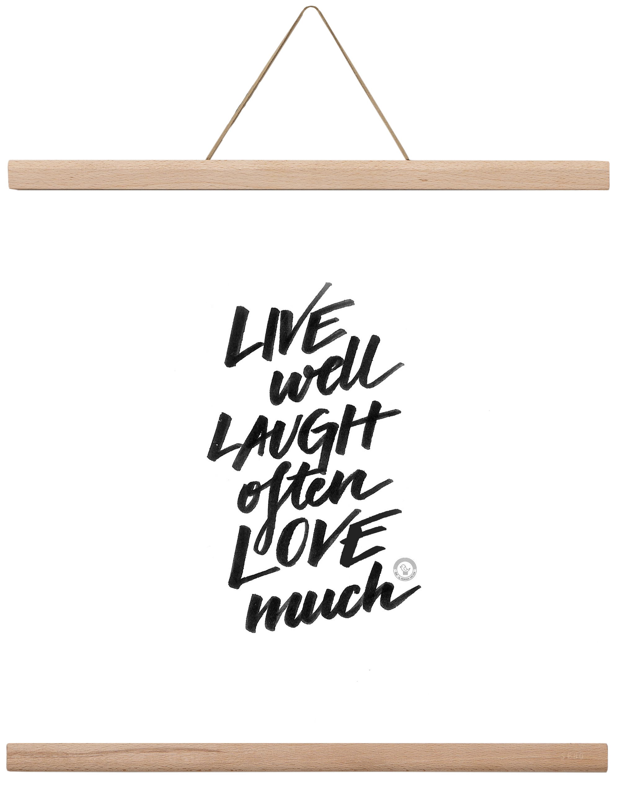 Love Much, 40x40 cm (40x40 cm), Tölgy akasztó