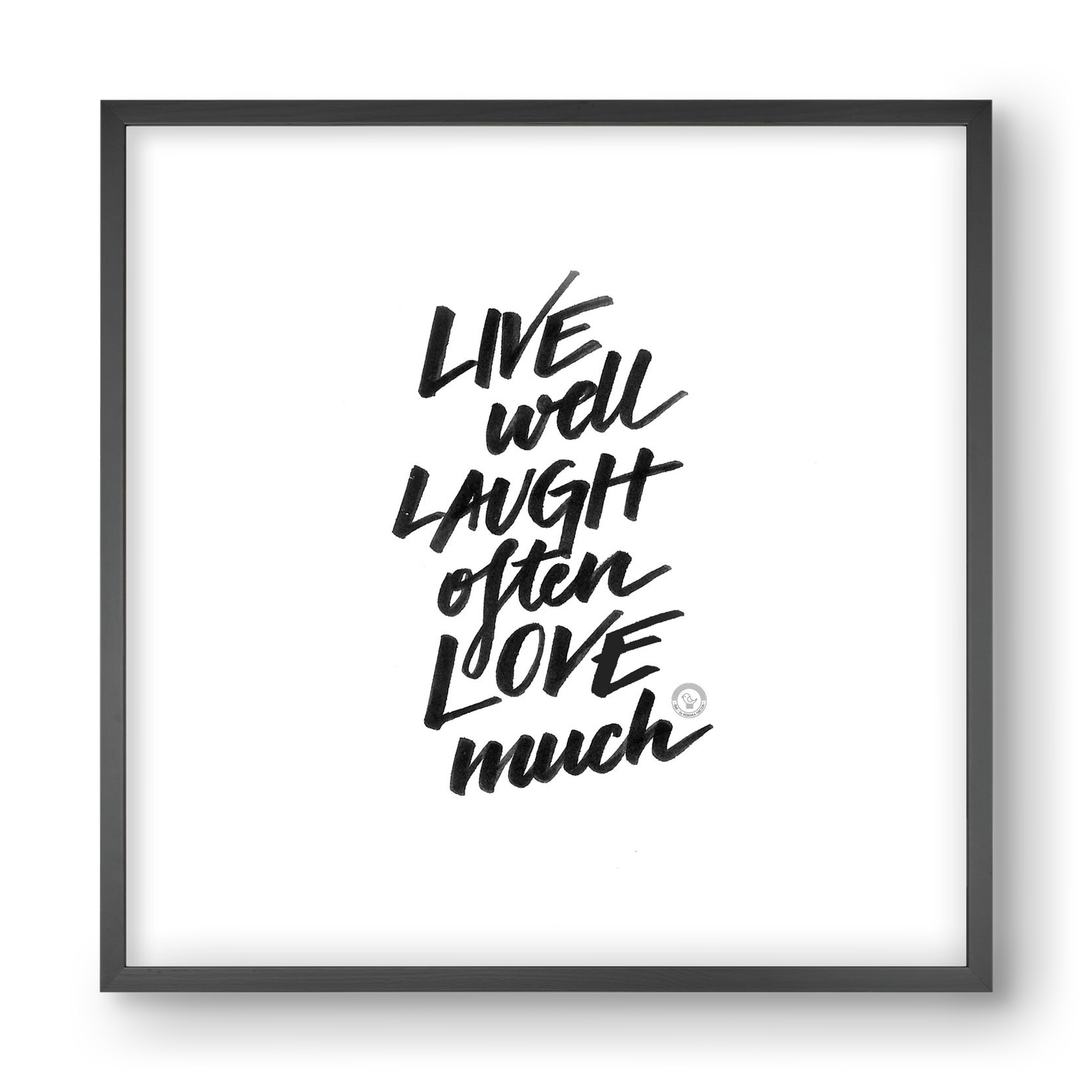 Love Much, 40x40 cm (40x40 cm), Fekete keret