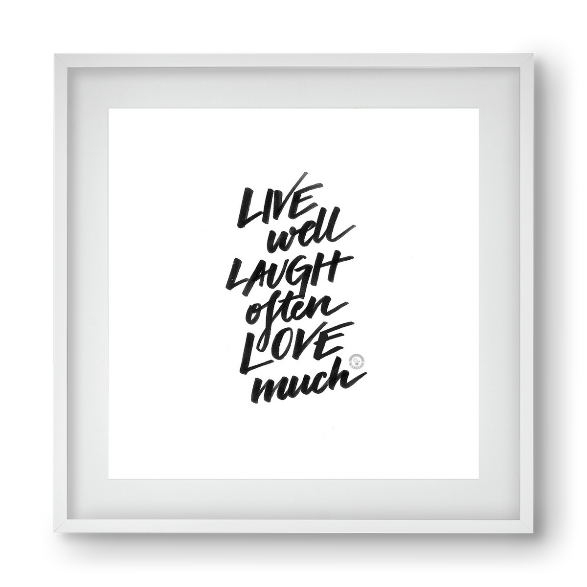 Love Much, 40x40 cm (30x30 cm), Fehér keret, paszpartuval