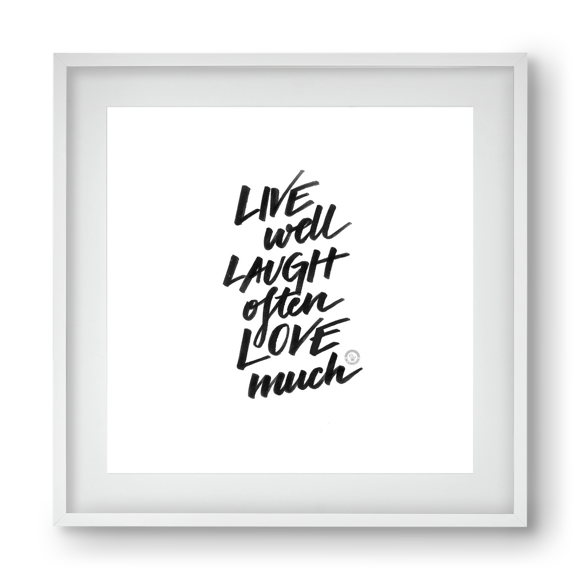 Love Much, 40x40 cm (30x30 cm), Fehér keret, paszpartuval