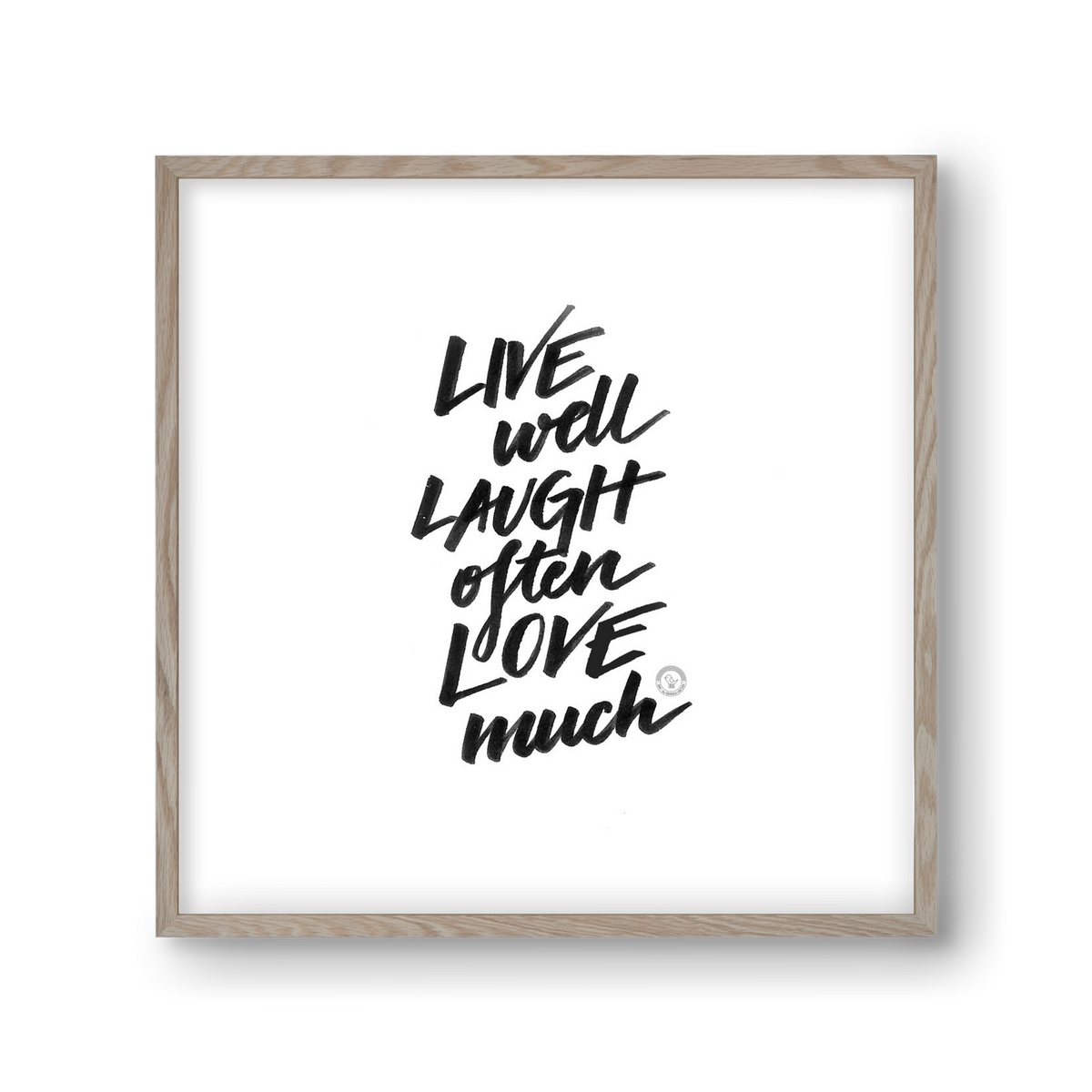 Love Much, 30x30 cm (30x30 cm), Tölgy keret