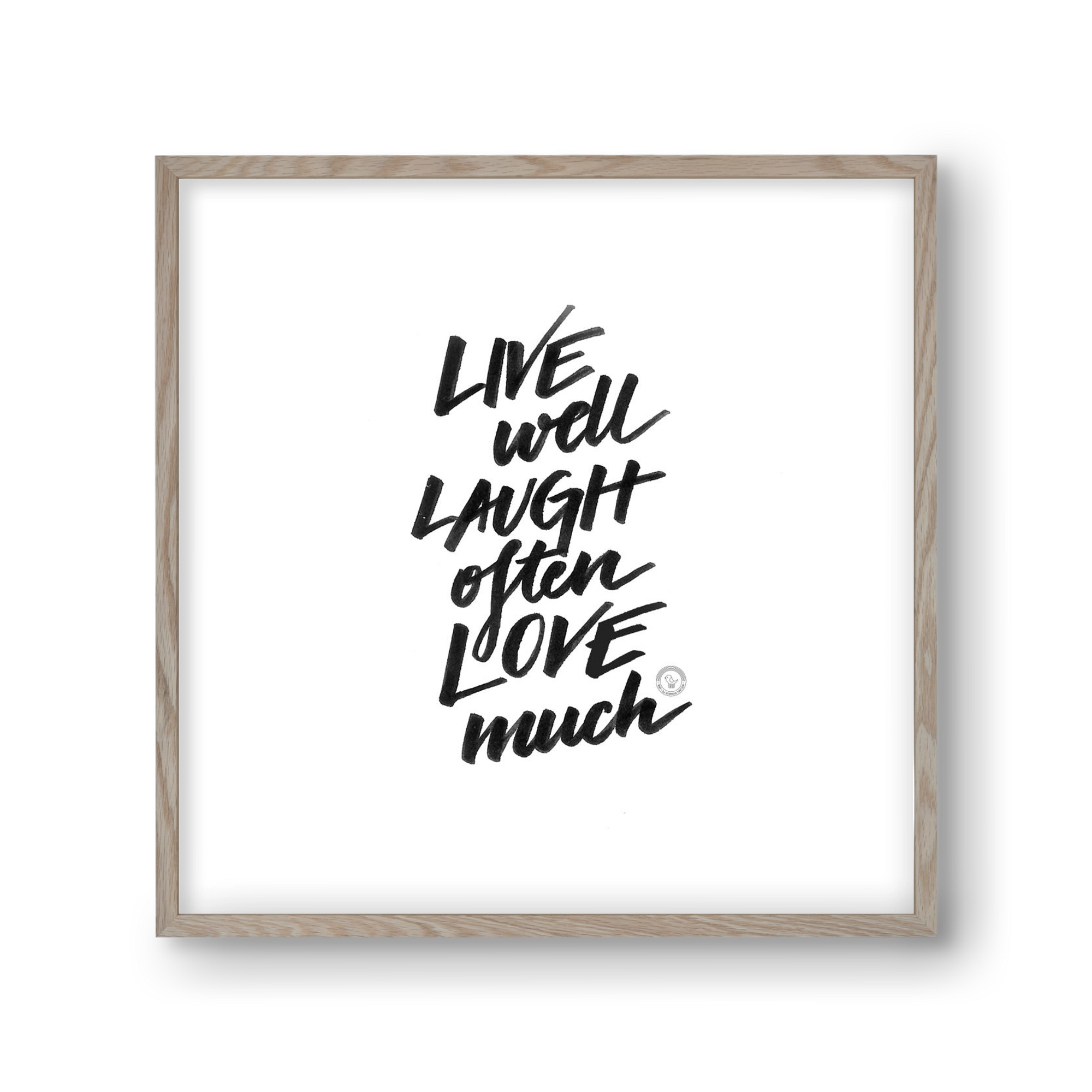 Love Much, 30x30 cm (30x30 cm), Tölgy keret