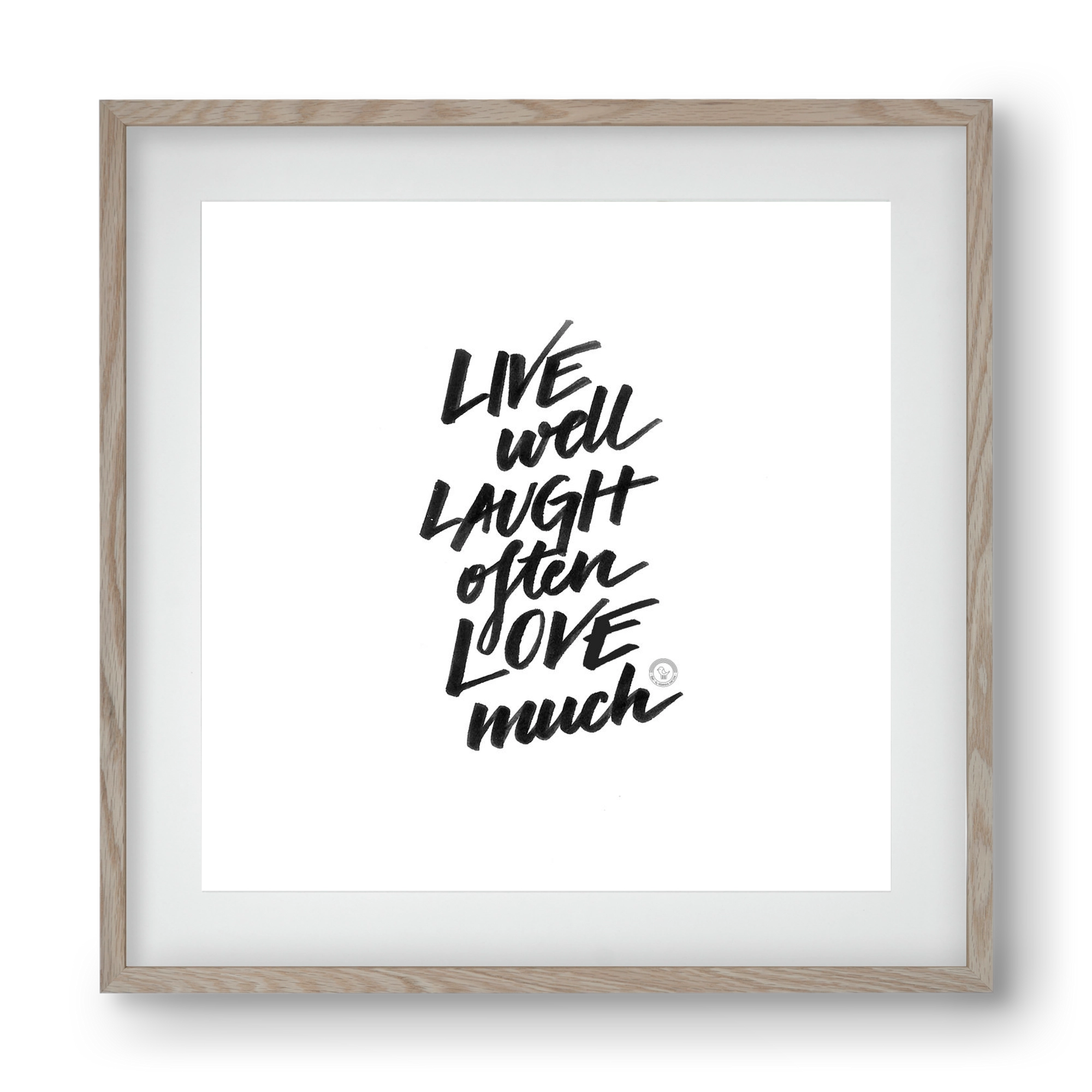 Love Much, 40x40 cm (30x30 cm), Tölgy keret, paszpartuval