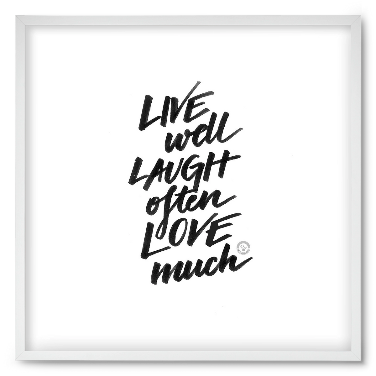 Love Much, 50x50 cm (50x50 cm), Fehér keret