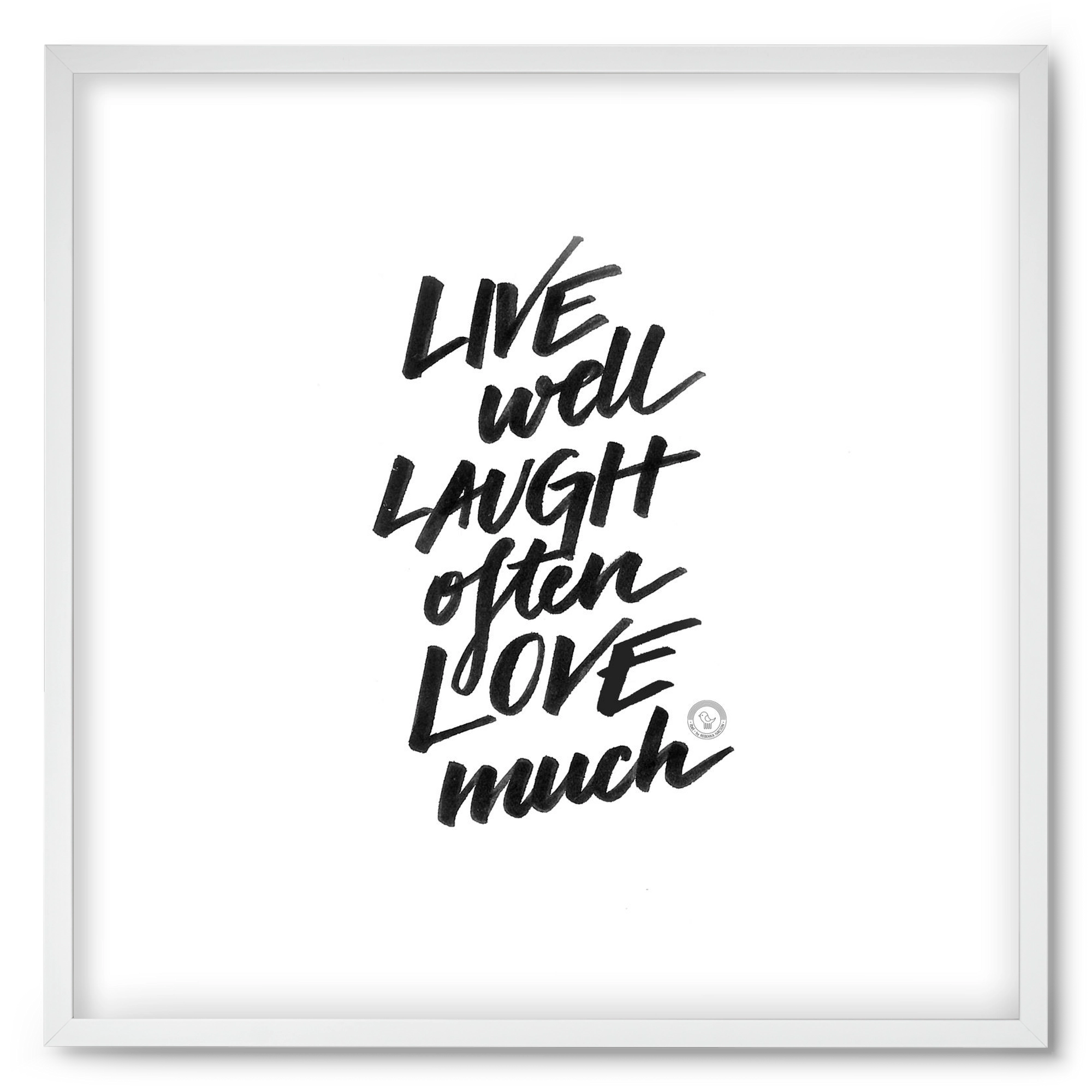 Love Much, 50x50 cm (50x50 cm), Fehér keret