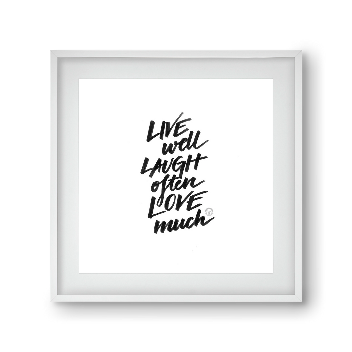 Love Much, 30x30 cm (20x20 cm), Fehér keret, paszpartuval