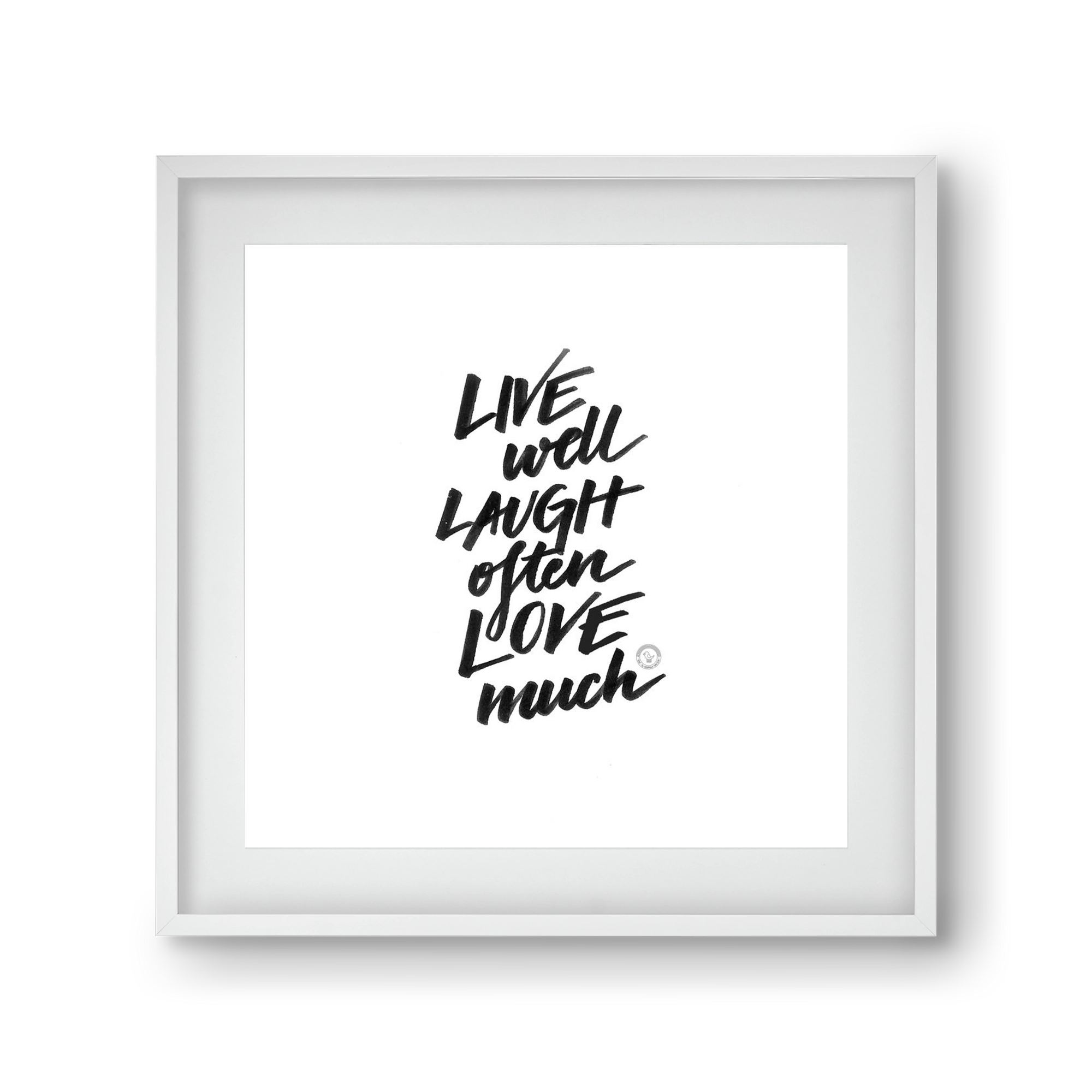 Love Much, 30x30 cm (20x20 cm), Fehér keret, paszpartuval