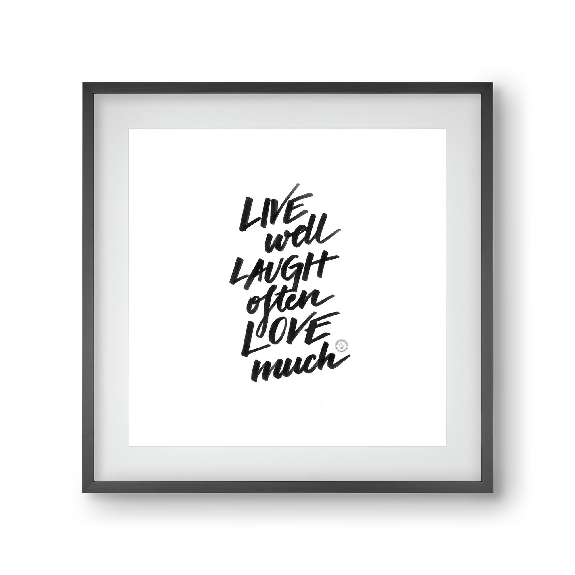 Love Much, 30x30 cm (20x20 cm), Fekete keret, paszpartuval