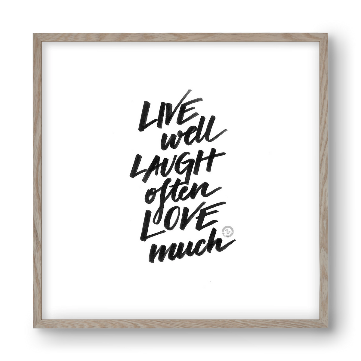 Love Much, 40x40 cm (40x40 cm), Tölgy keret