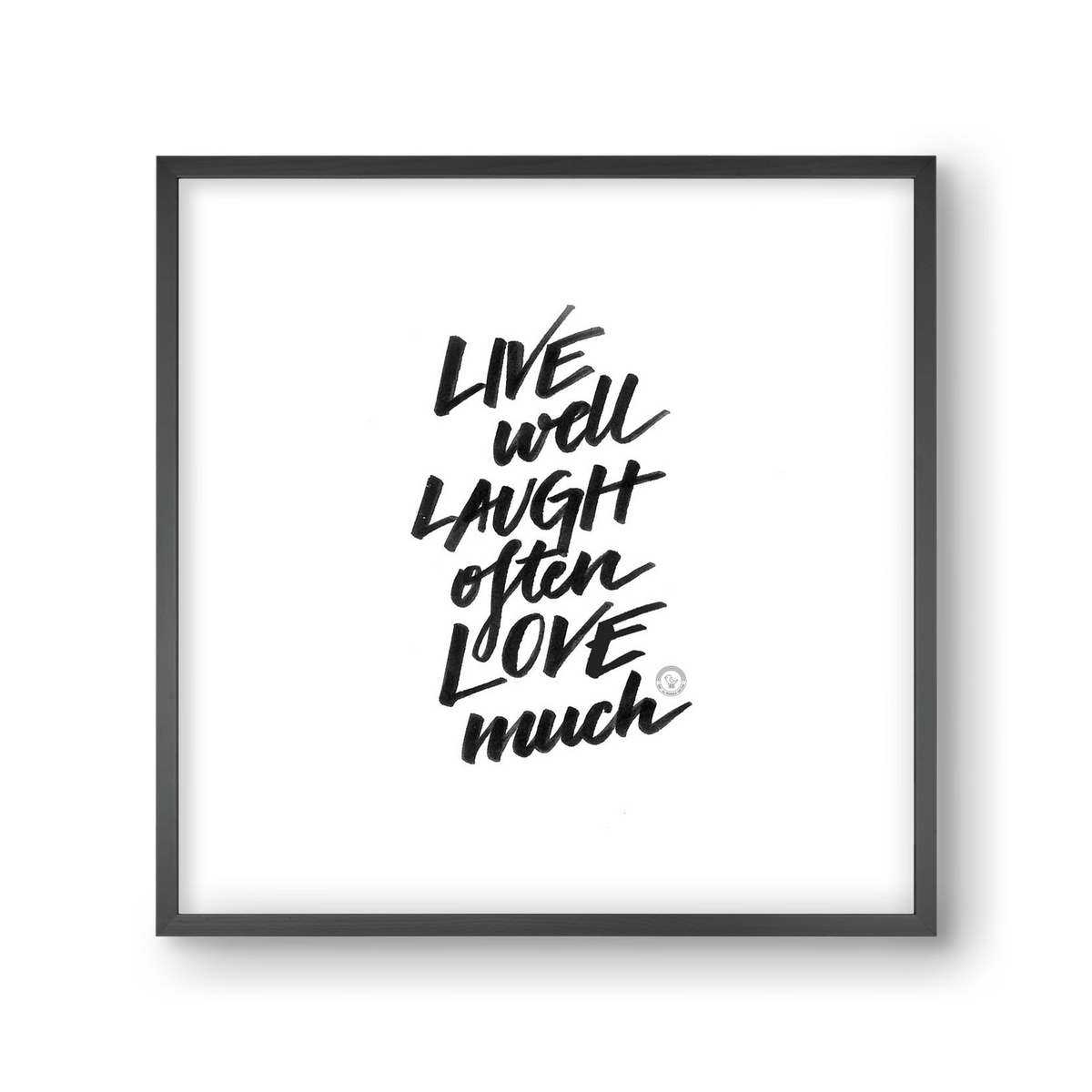 Love Much, 30x30 cm (30x30 cm), Fekete keret