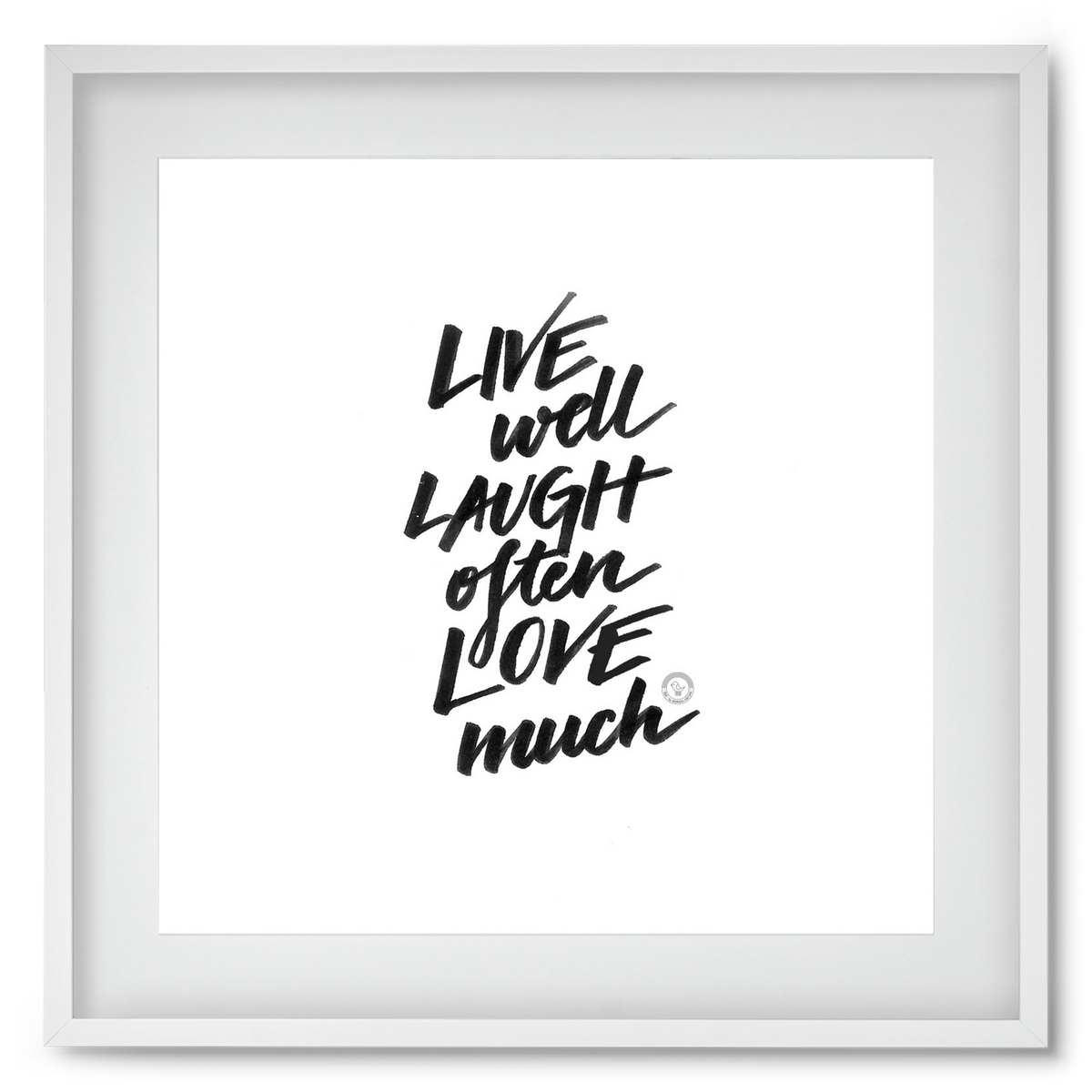 Love Much, 50x50 cm (40x40 cm), Fehér keret, paszpartuval