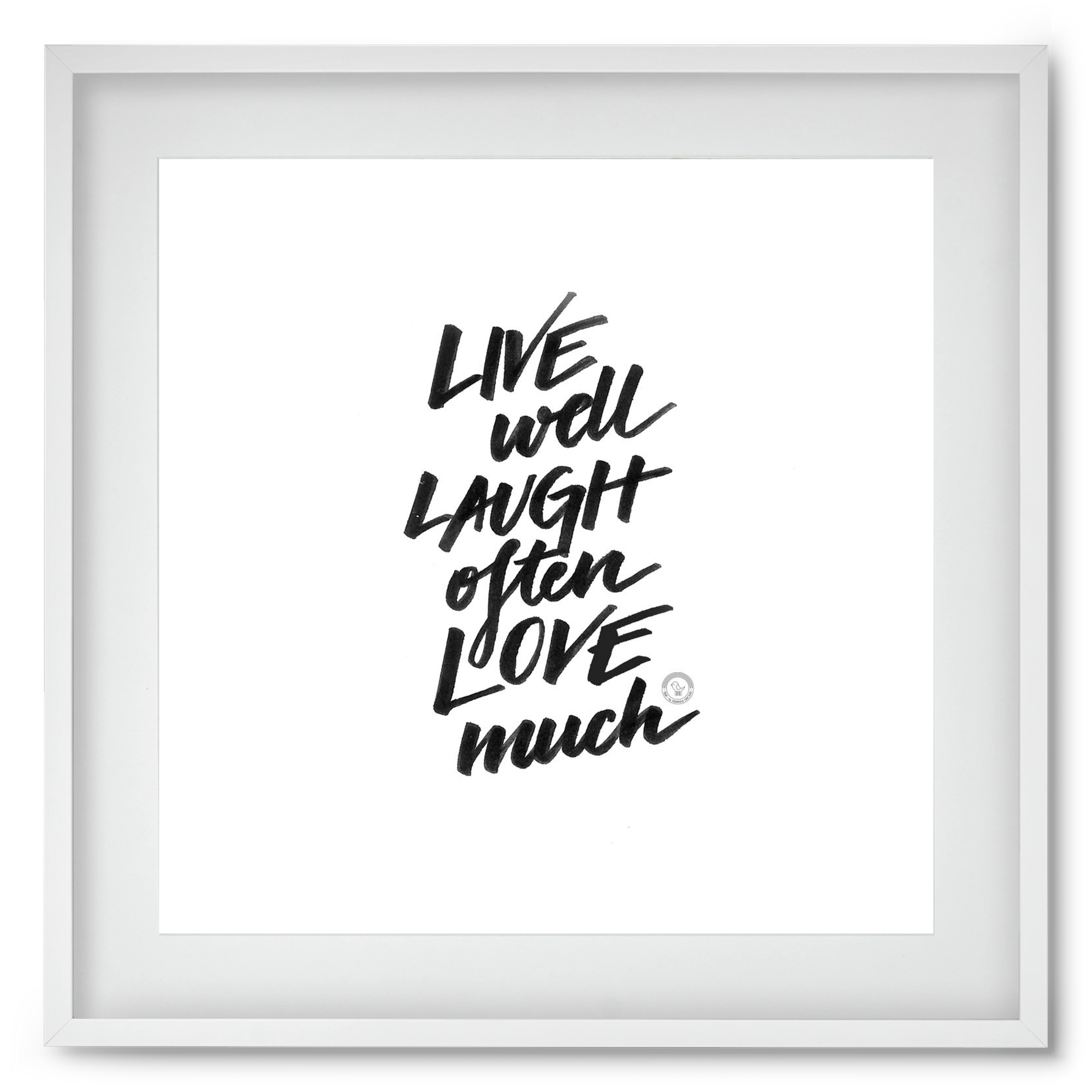 Love Much, 50x50 cm (40x40 cm), Fehér keret, paszpartuval